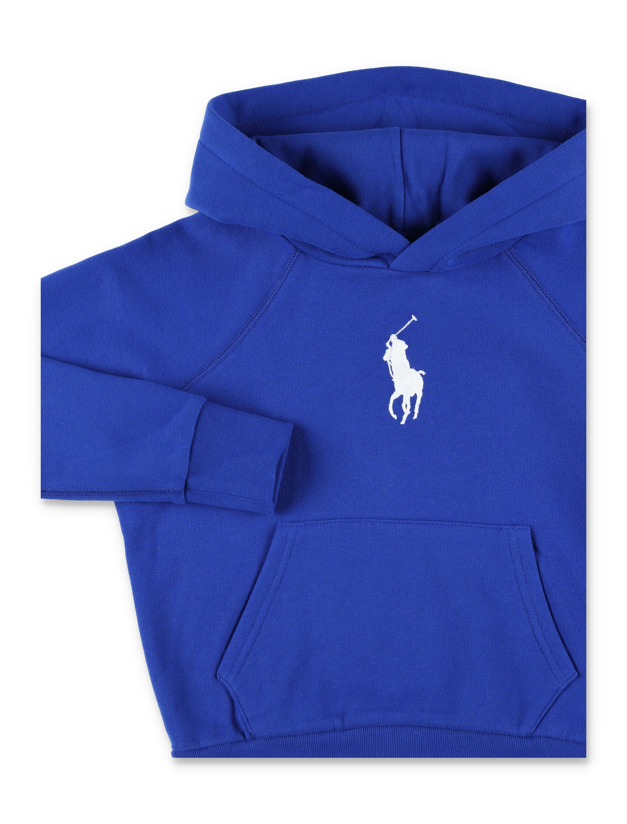 Polo Ralph Lauren Sweatshirt com Capuz com Logotipo para Crianças Azul de Algodão