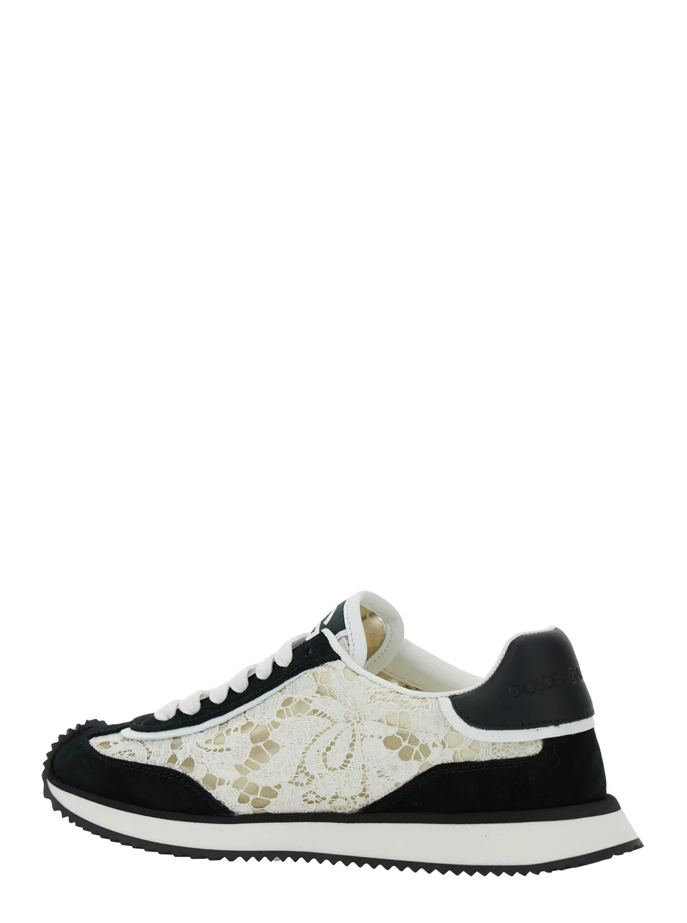Sapatilhas Dolce & Gabbana Preto e Branco Low Top com Detalhes em Cadarço Patch DG no Lado em Tecido Mistura de Camurça Mulher Branco/Preto Viscose Algodão Poliamida Sapatilhas Dolce & Gabbana Preto e Branco Low Top com Detalhes em Cadarço Patch DG no Lado em Tecido Mistura de Camurça Mulher Branco/Preto Viscose Algodão Poliamida