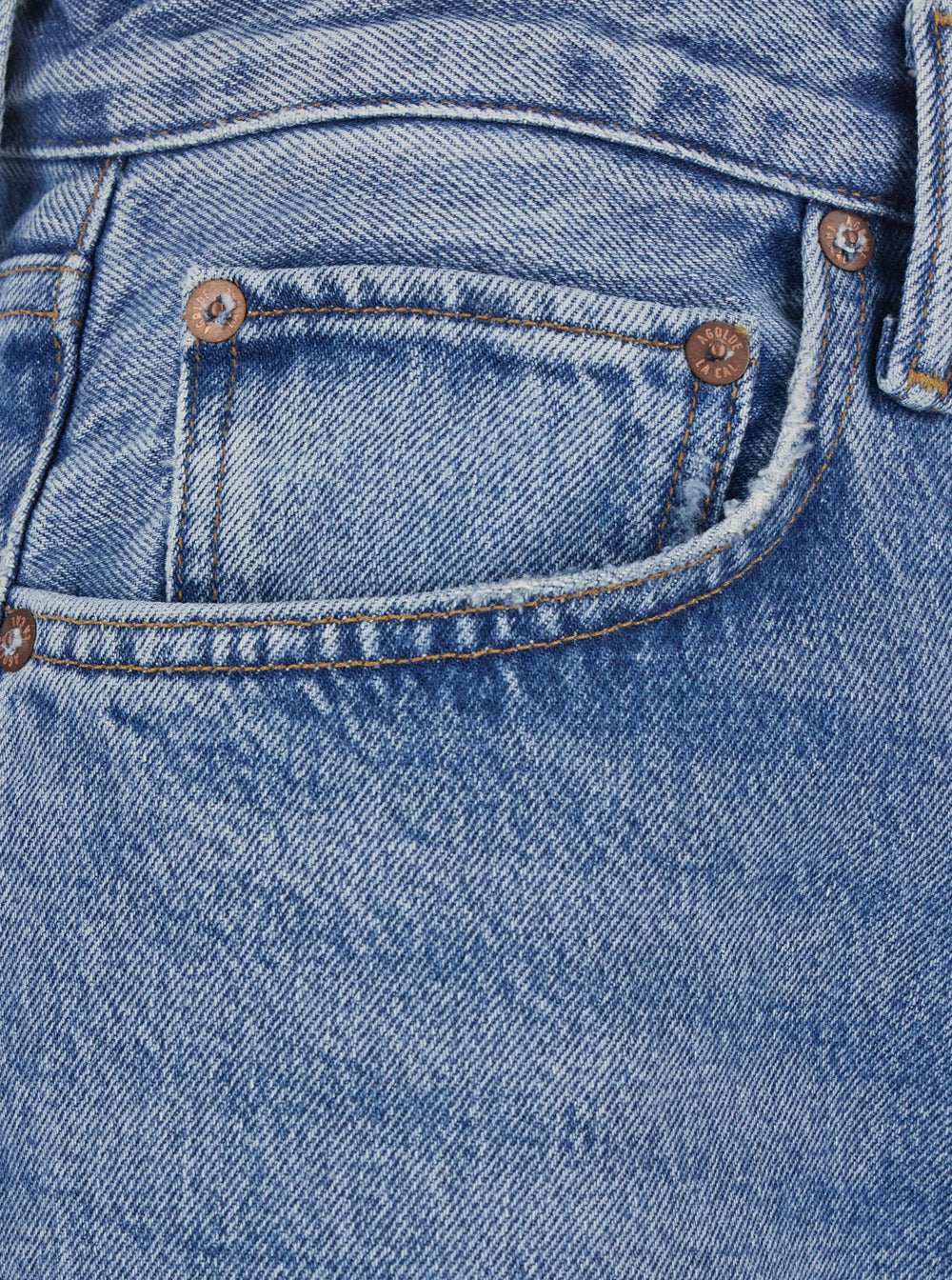 Jeans Solto Vintage Agolde Azul Claro com Algodão e Lyocel para Mulheres
