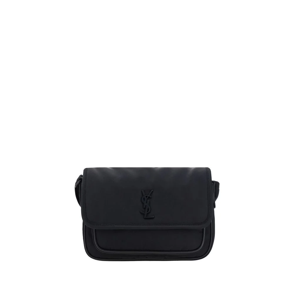 Bolsa de Ombro de Nylon Preto Saint Laurent