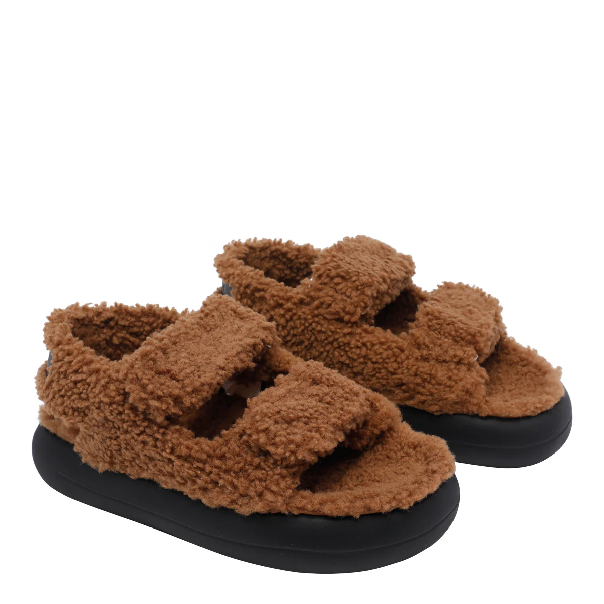 Sandálias Moon Boot Marrom com Pelúcia/Sola de Borracha