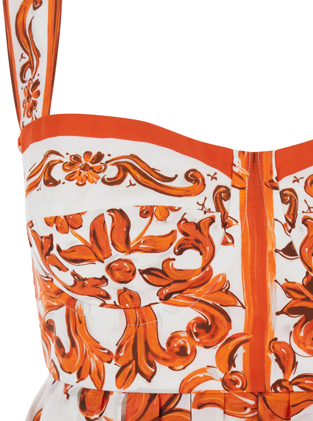 Vestido Mini Maiolica Dolce & Gabbana Laranja