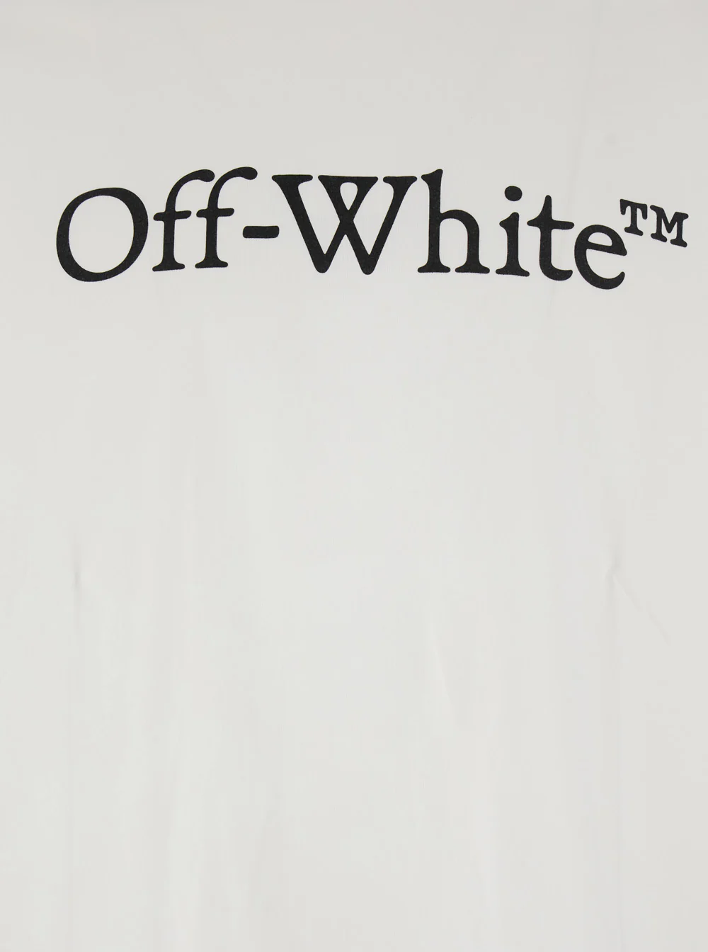 Camiseta Oversized Off-White com Estampa de Letras em Contraste em Algodão Branco para Homens Camisetas e Camisetas Polo