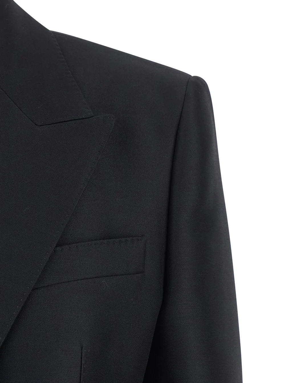 Jaqueta Preta Doble-Botão Dolce & Gabbana com Rebordo em Punho em Lã e Seda para Mulher Blazer