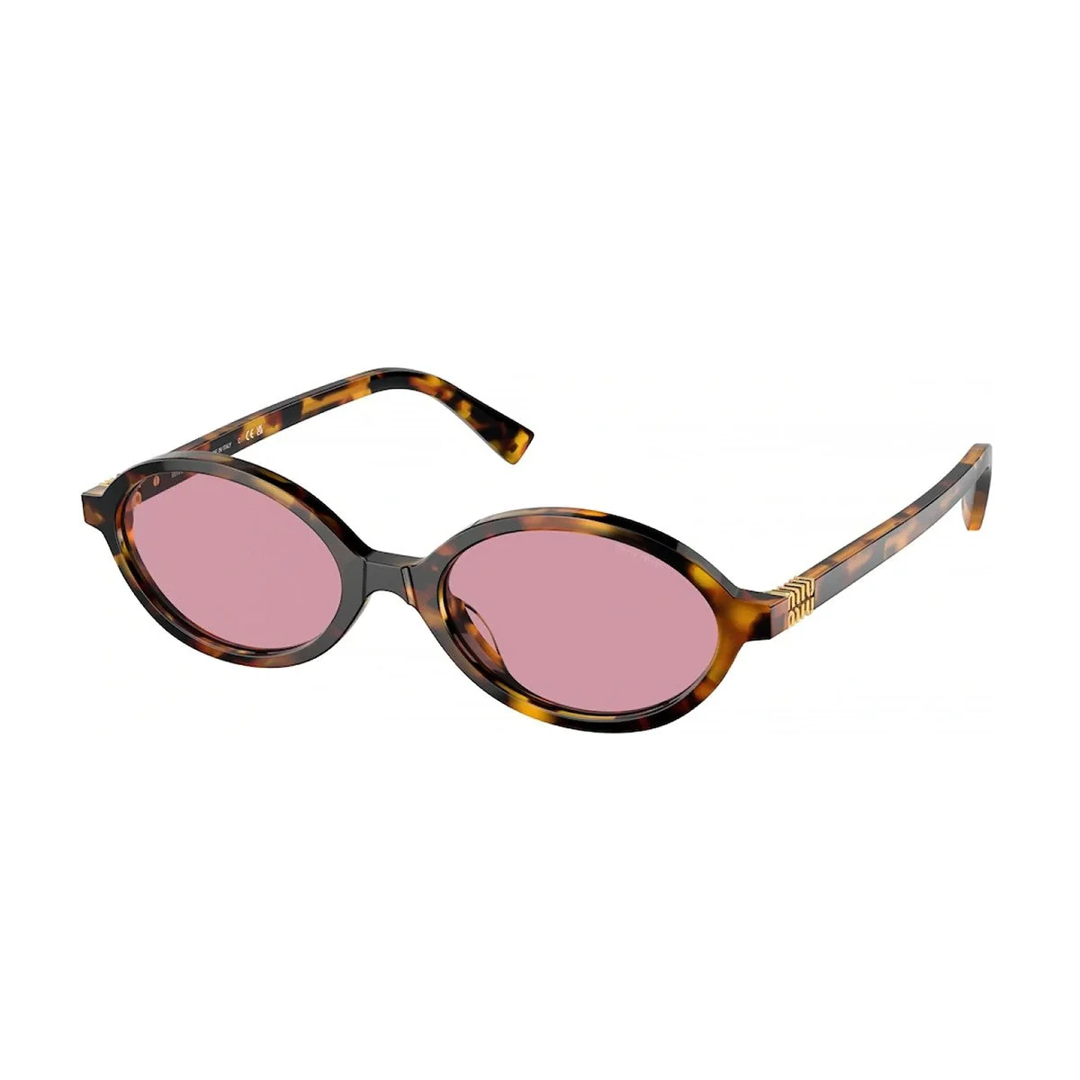 Óculos de Sol Miu Miu 0mu 04zs Marrom Acetato