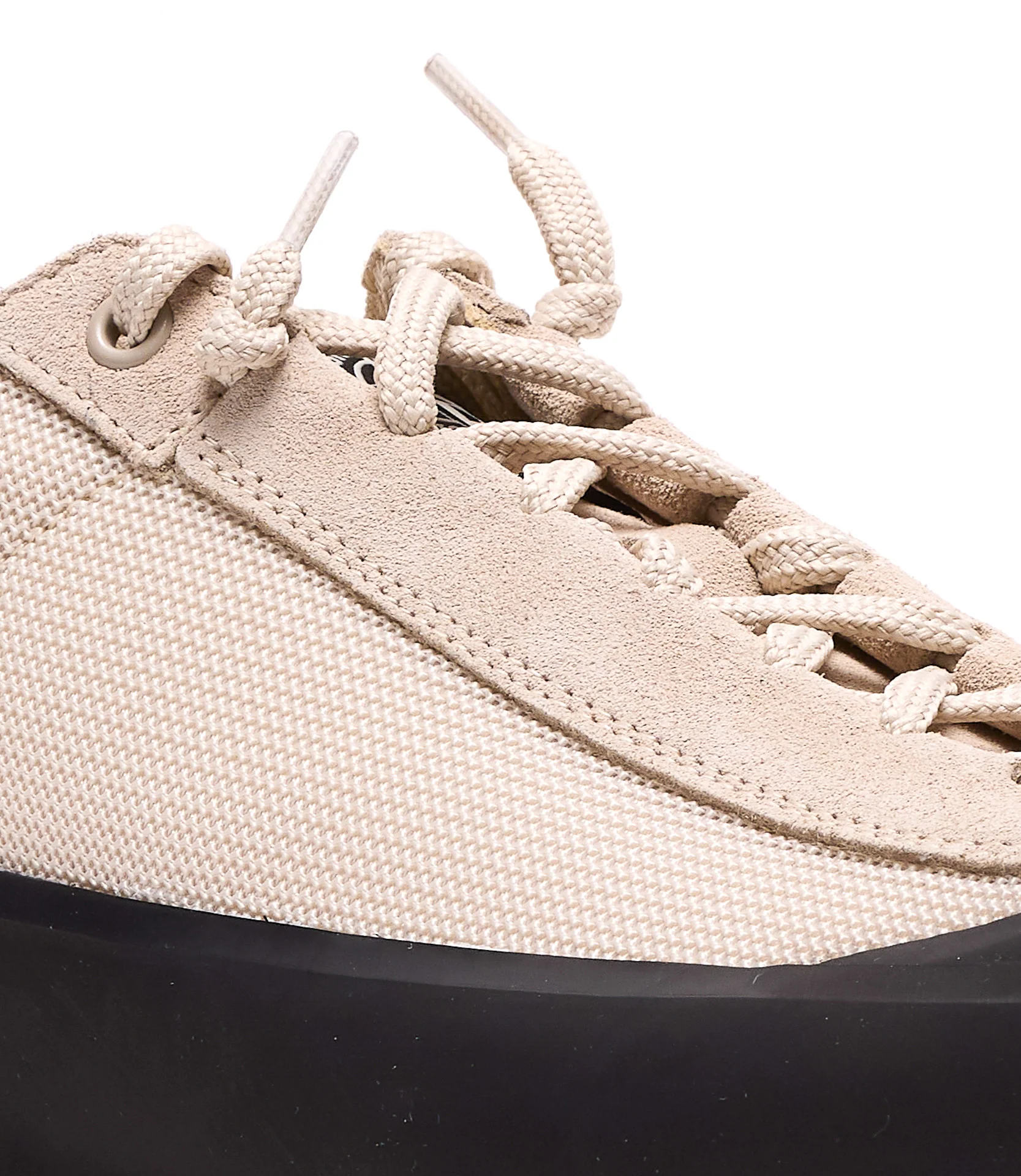 Sapatilhas Stone Island Bege Suede e Couro Sola de Borracha Sapatilhas Stone Island Bege Suede e Couro Sola de Borracha