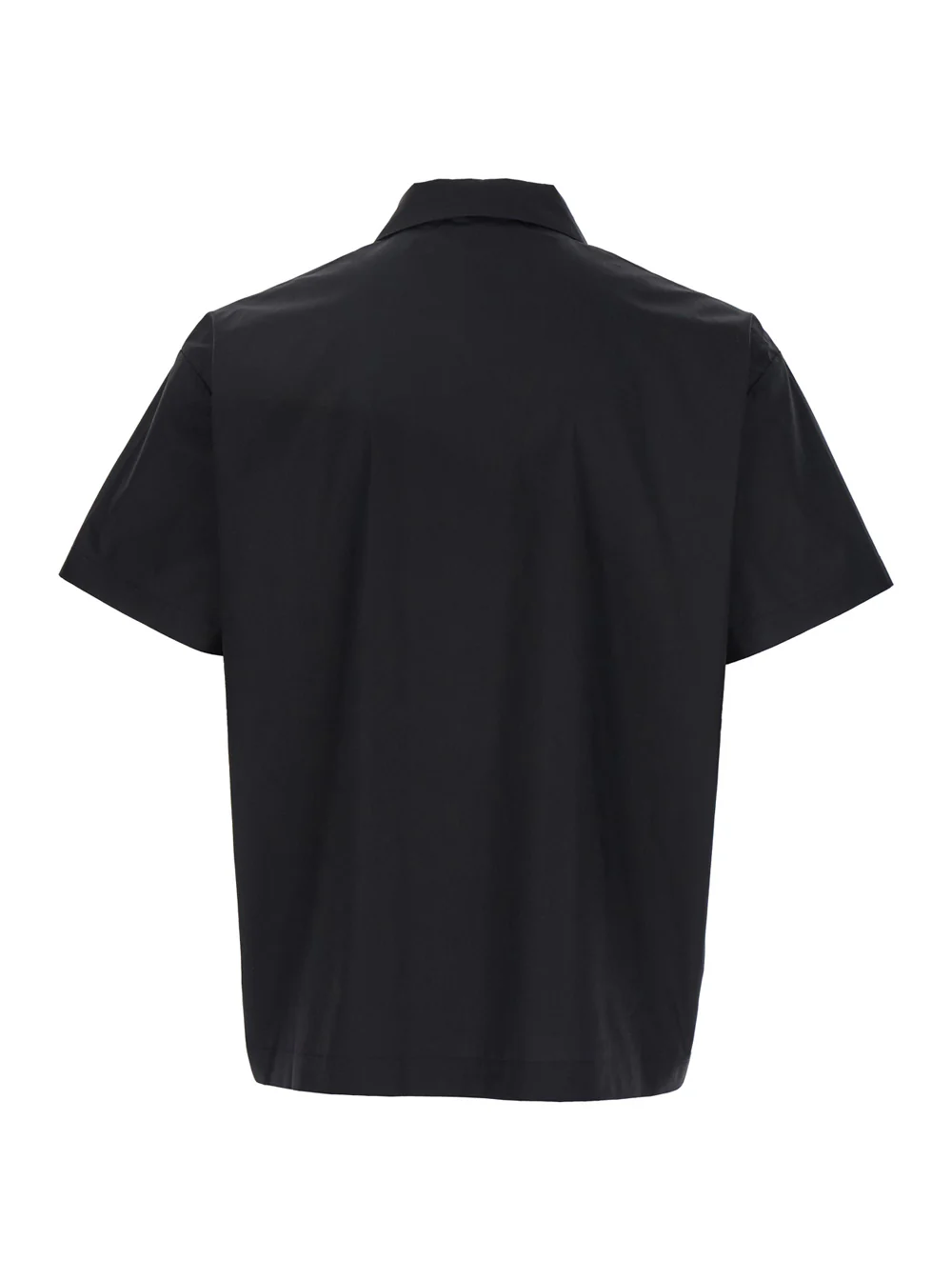Camisa Preta Coperni com Gola Clássica e Estampa na Frente em Blusas de Homem de Algodão