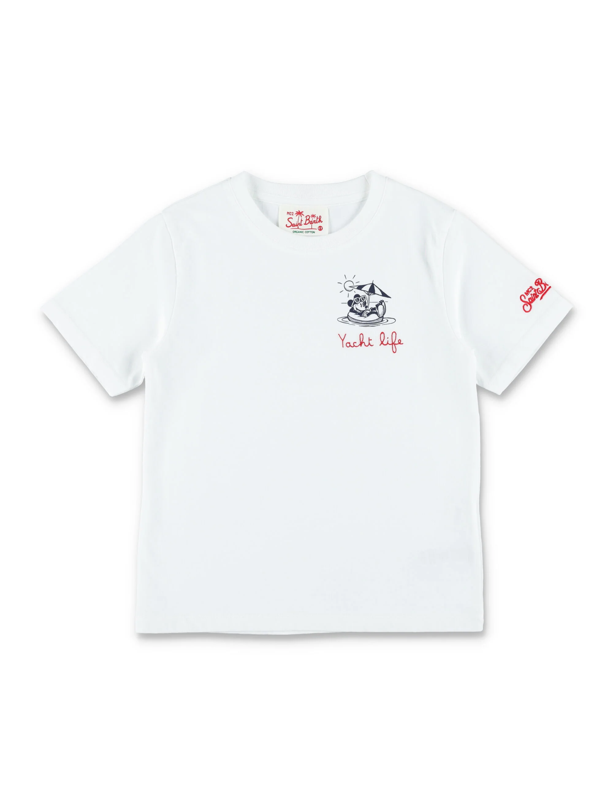 Camiseta Branca de Algodão Mc2 Saint Barth Portofino Junior