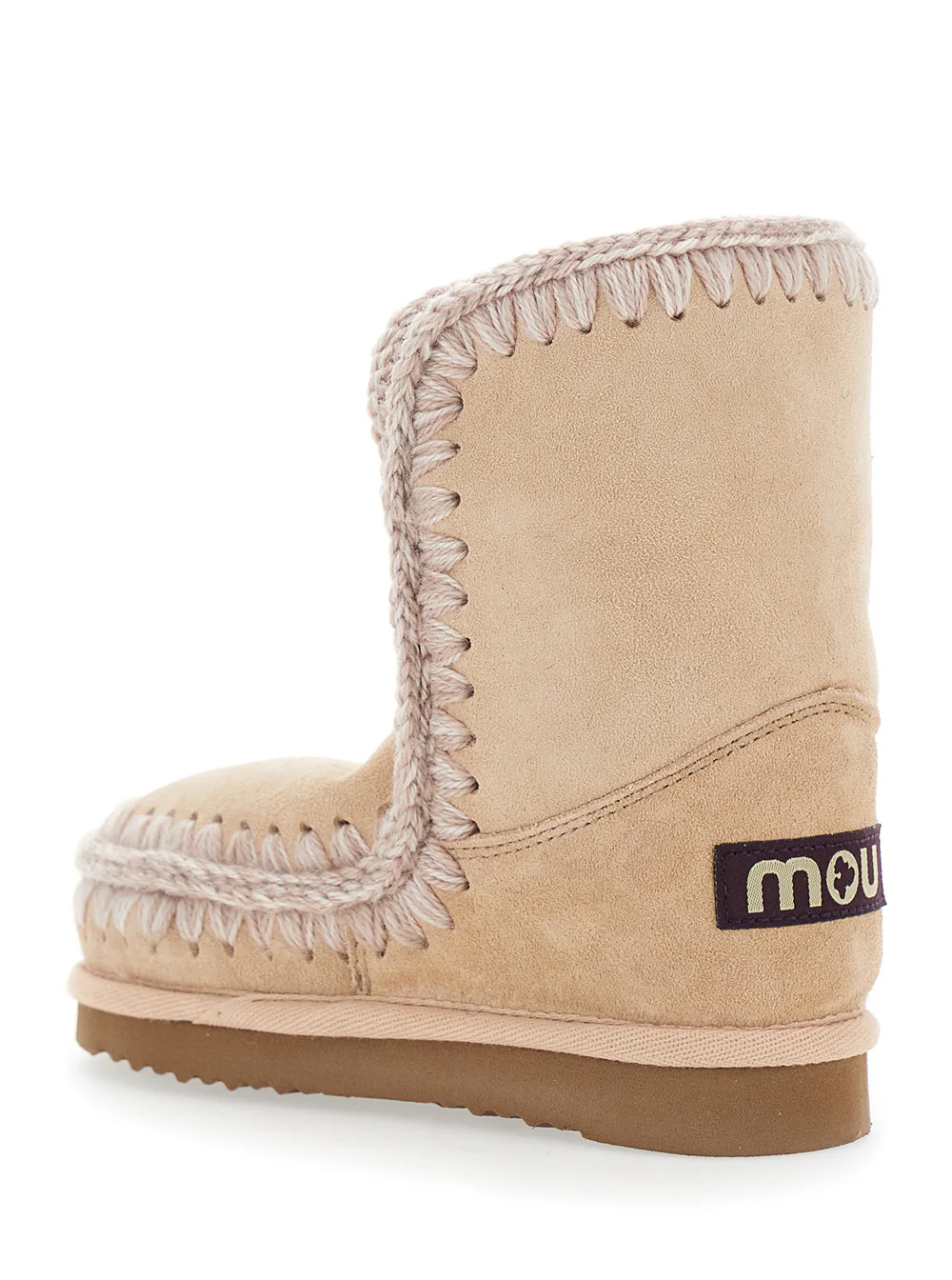 Botas de Cano Baixo Mou Kids Eskino Rosa em Camurça Brilhante para Menina Ovelha