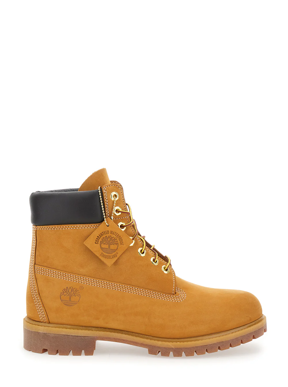 Botas de Cano Médio Bege Timberland com Cadarço Premium com Impressão de Logotipo no Lado Couro para Homens Botas de Cano Médio Bege Timberland com Cadarço Premium com Impressão de Logotipo no Lado Couro para Homens