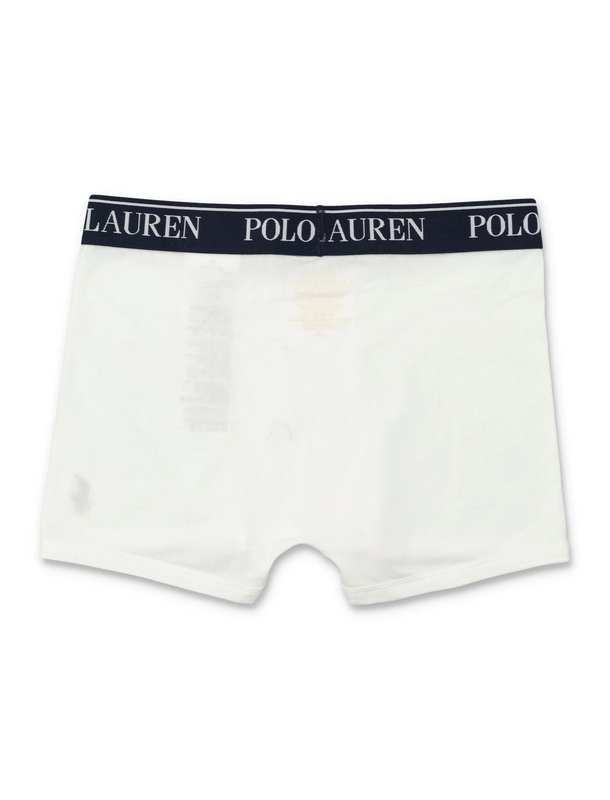 Conjunto de Cuecas Boxer de Algodão Elástico Polo Ralph Lauren com Logotipo para Meninos Roupas Íntimas Brancas