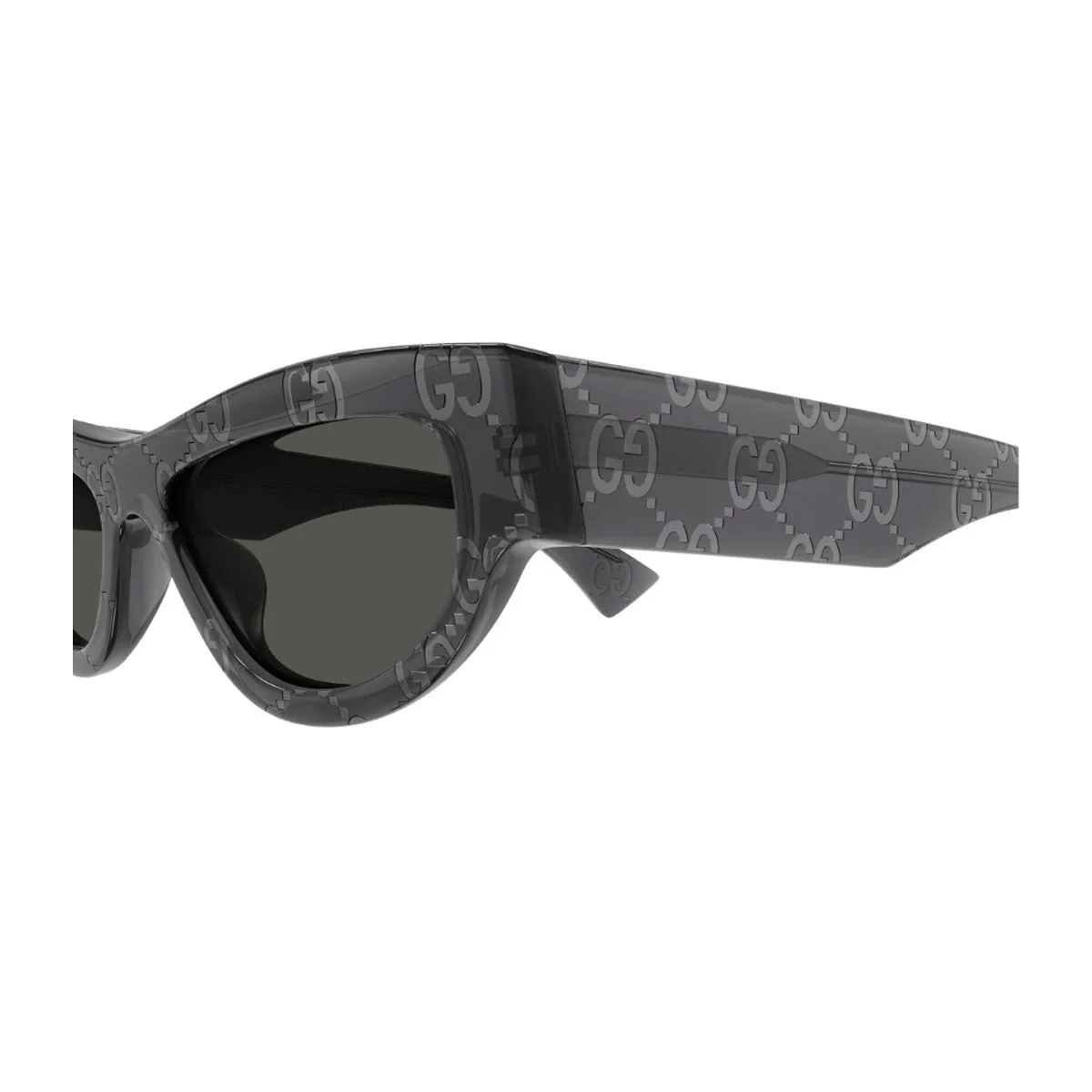 Óculos de Sol Gucci Gg1834s Linea Name Of Brand Cinza Serigrafia Acetato Reciclado