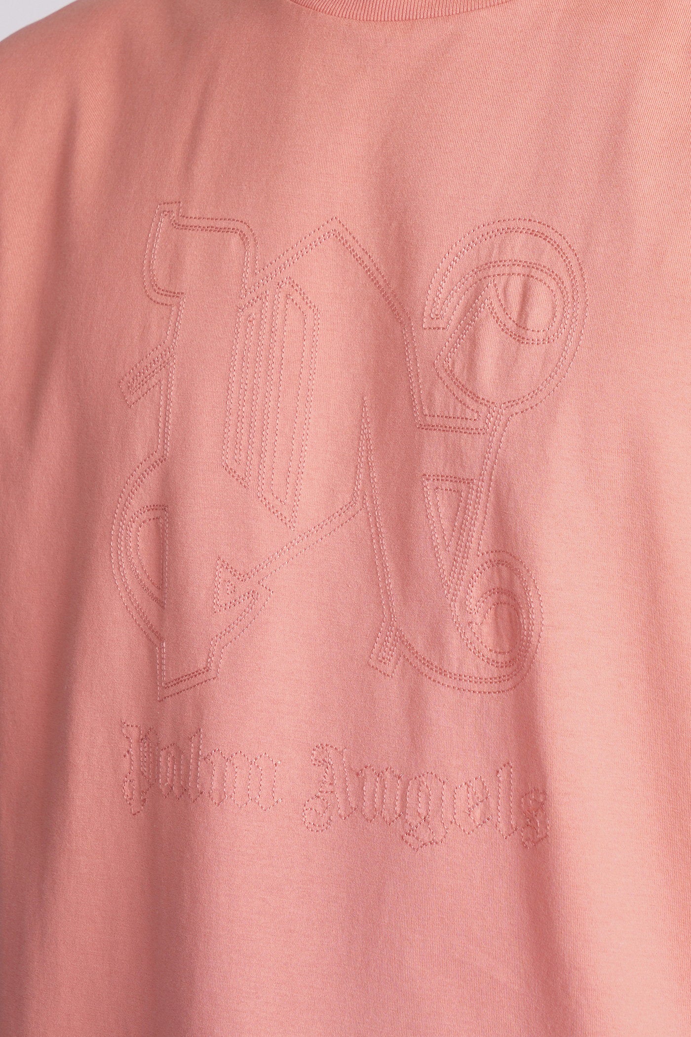 Camiseta Palm Angels em algodão rosa-claro Roupas