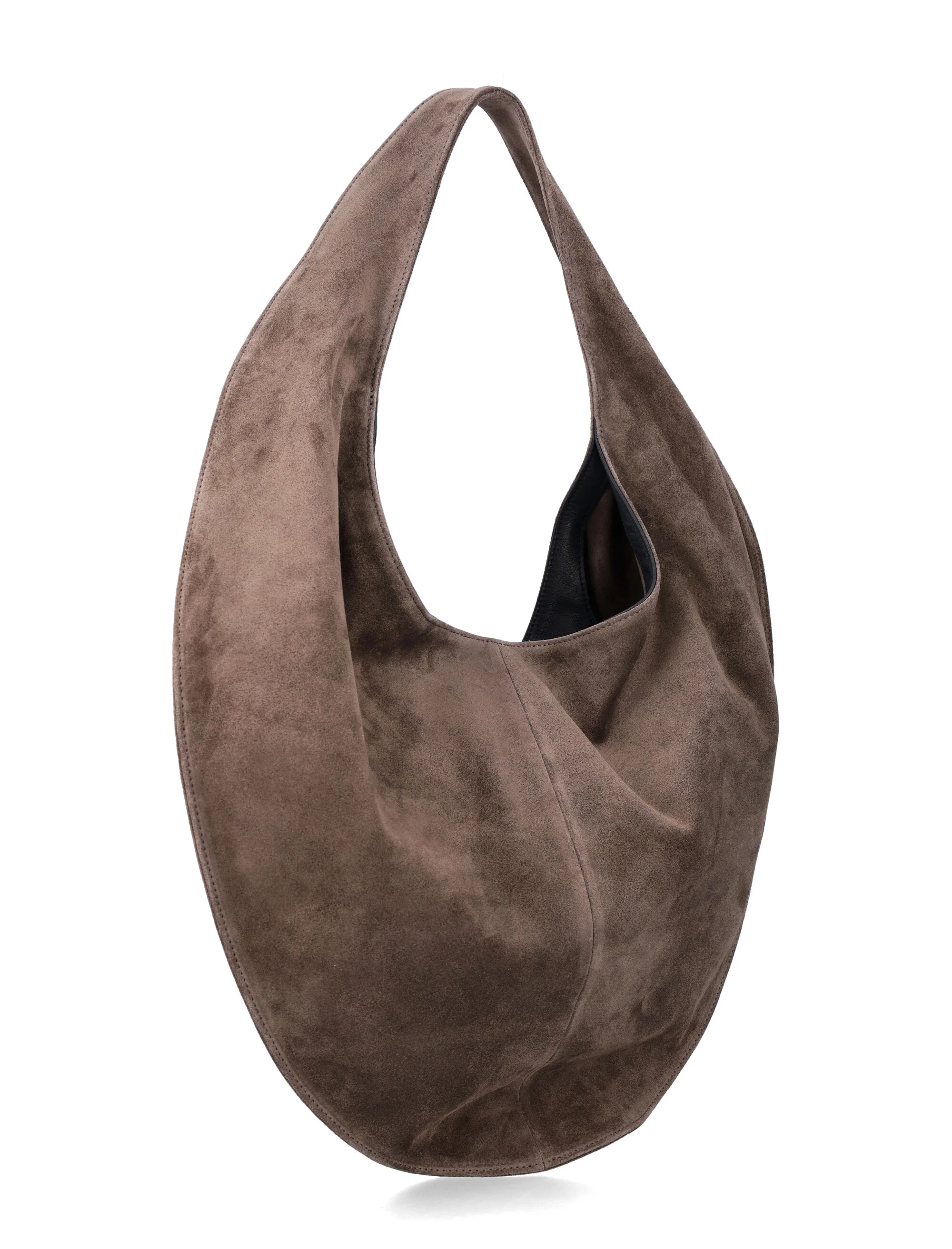 Maeden Market Bolsa Tote de Camurça Muda Cinza Couro