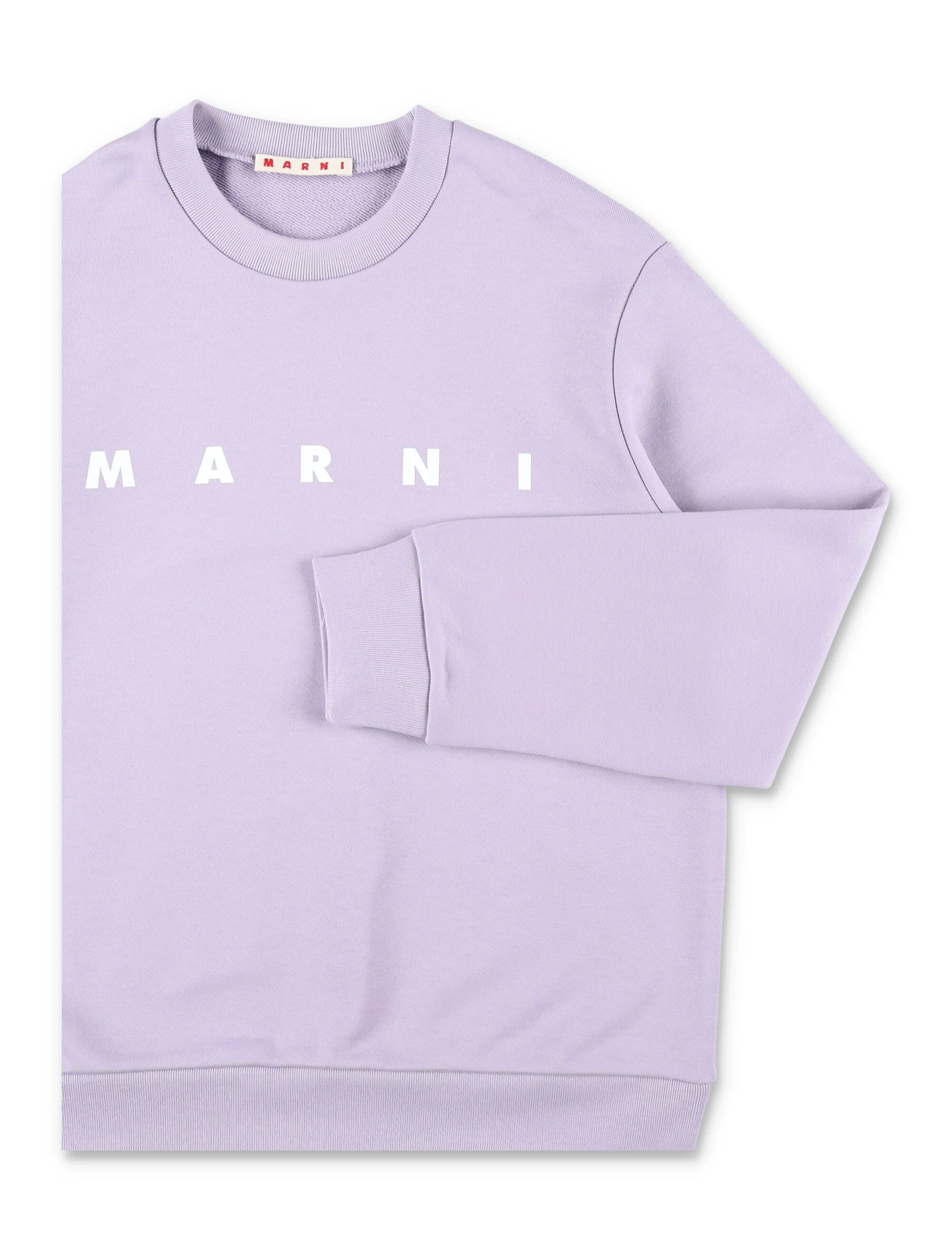 Marni Kids Camisola de Algodão com Logotipo Lilás