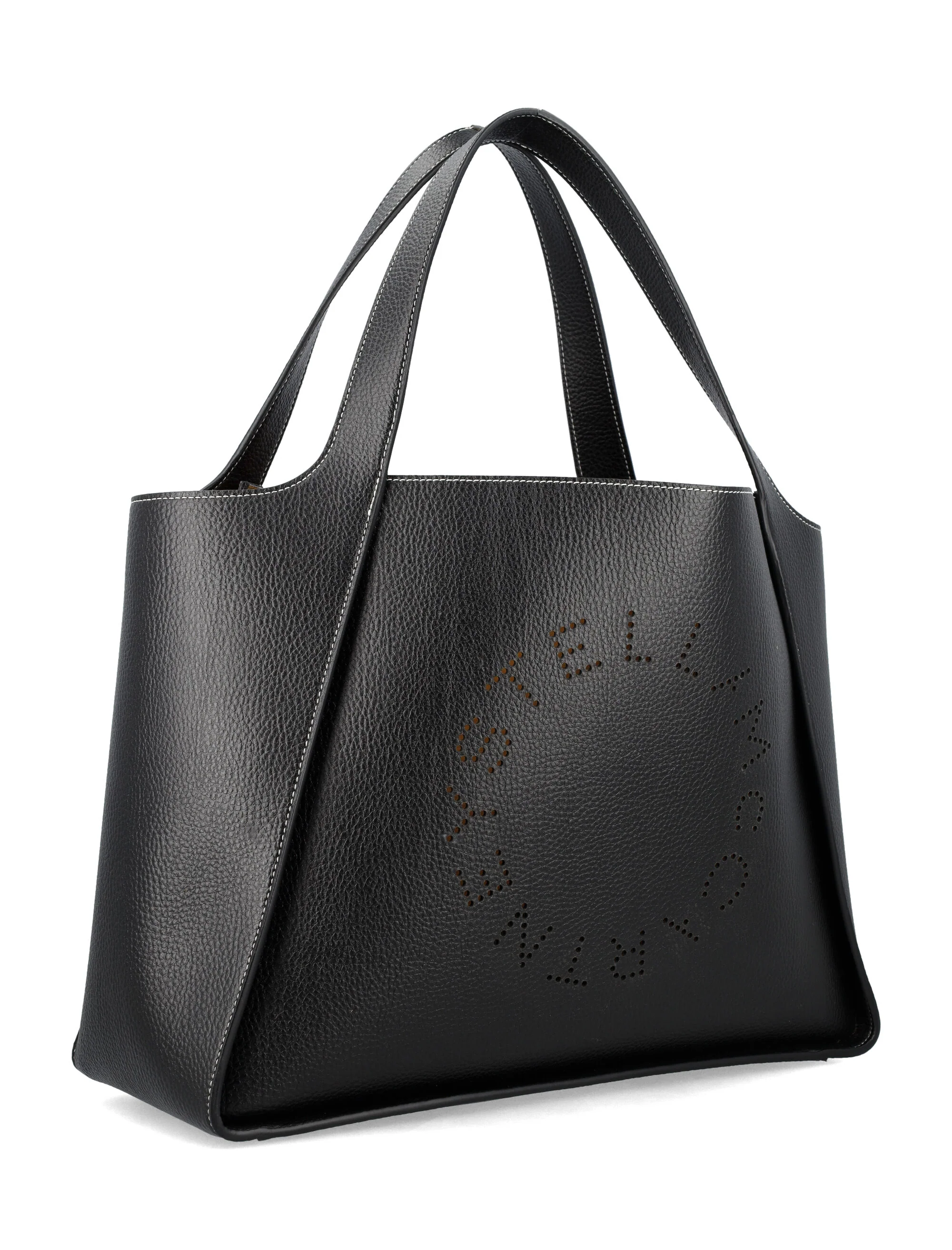 Stella McCartney Alter Mat Logo Tote Preto Poliuretano