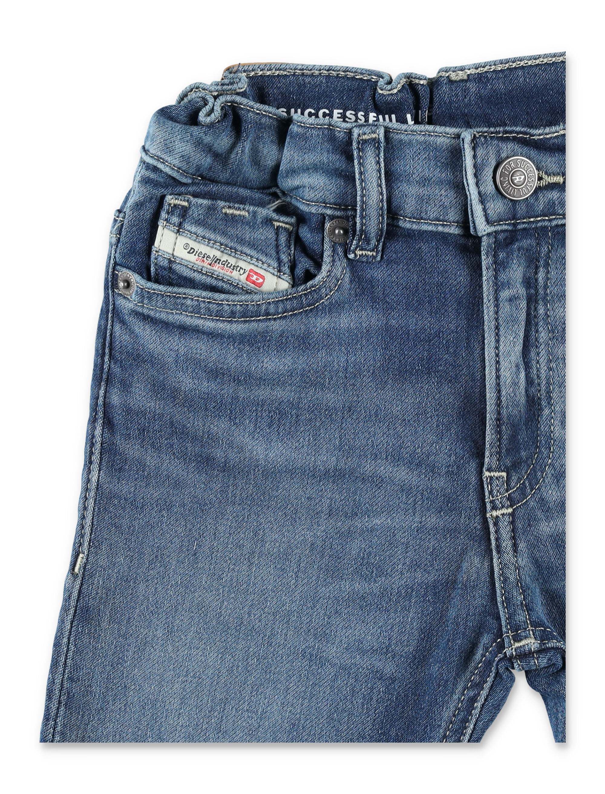 Calças de Denim Diesel Baby D-Gale-B de Algodão