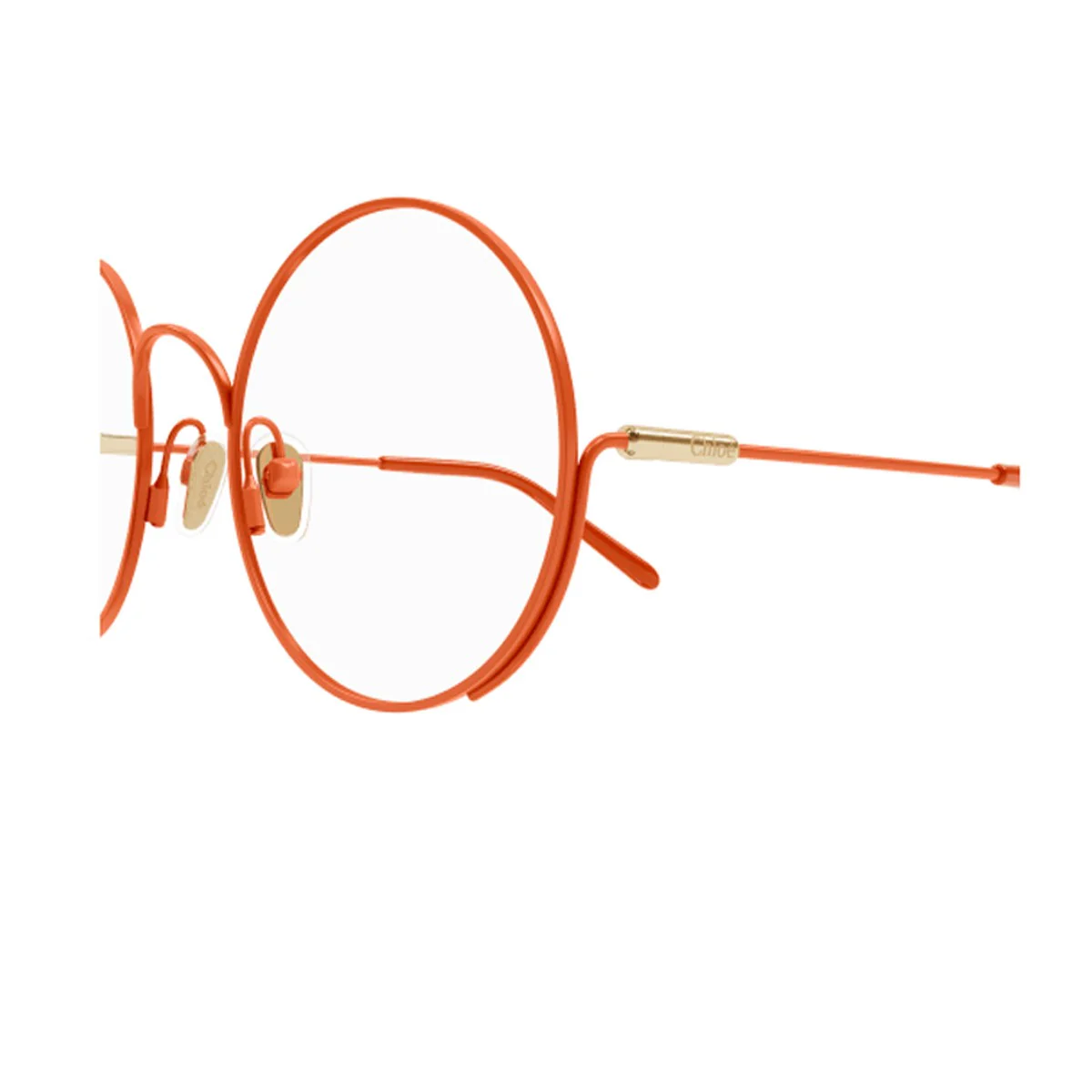 Óculos de Sol Chloé Cc0017o Linea Junior Laranja Metálico