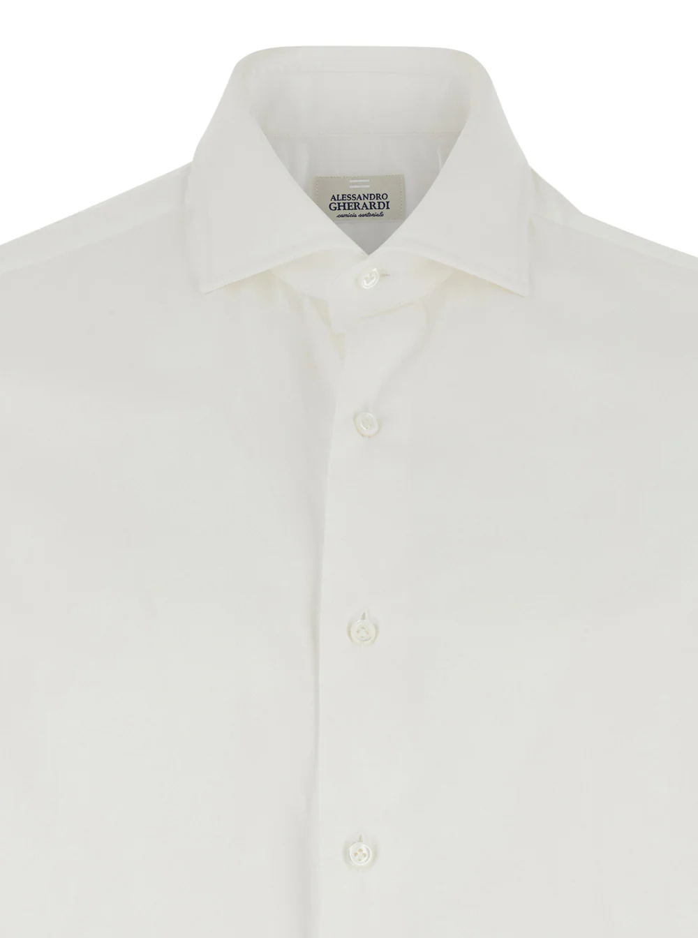 Camisa Branca Gherardi com Gola Clássica em Algodão para Homens e Blusas Camisa Branca Gherardi com Gola Clássica em Algodão para Homens e Blusas