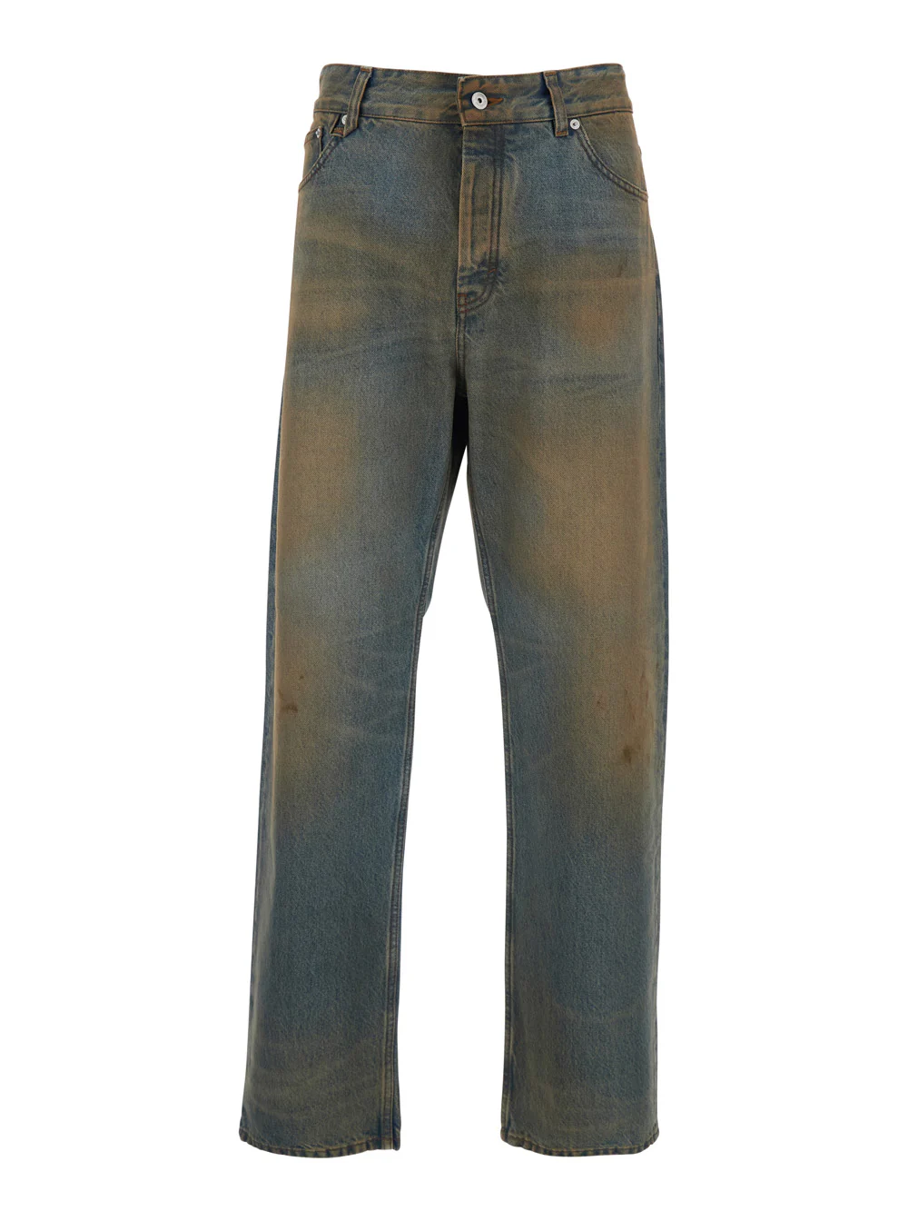 Calças Jeans Cinza Jacqueus LE DE-NIMES BERGER Cinco Bolsos Em Denim Homem Algodão