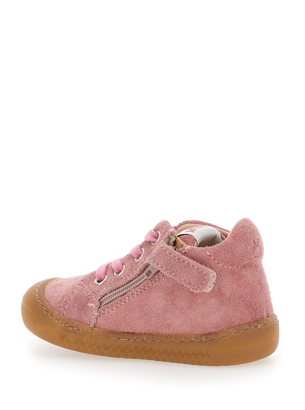 Sapatilha Infantil Pom D'Api Rosa com Logotipo Impresso na Lingueta Sola de Borracha para Menina