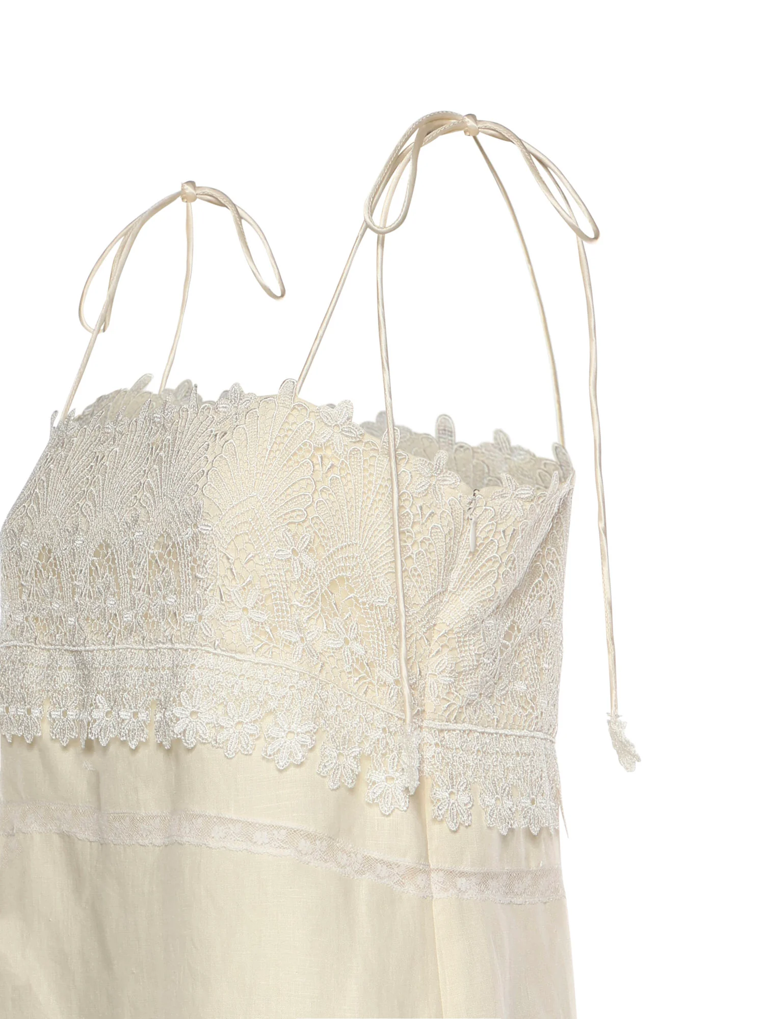 Vestidos Valentino Garavani Branco Linho