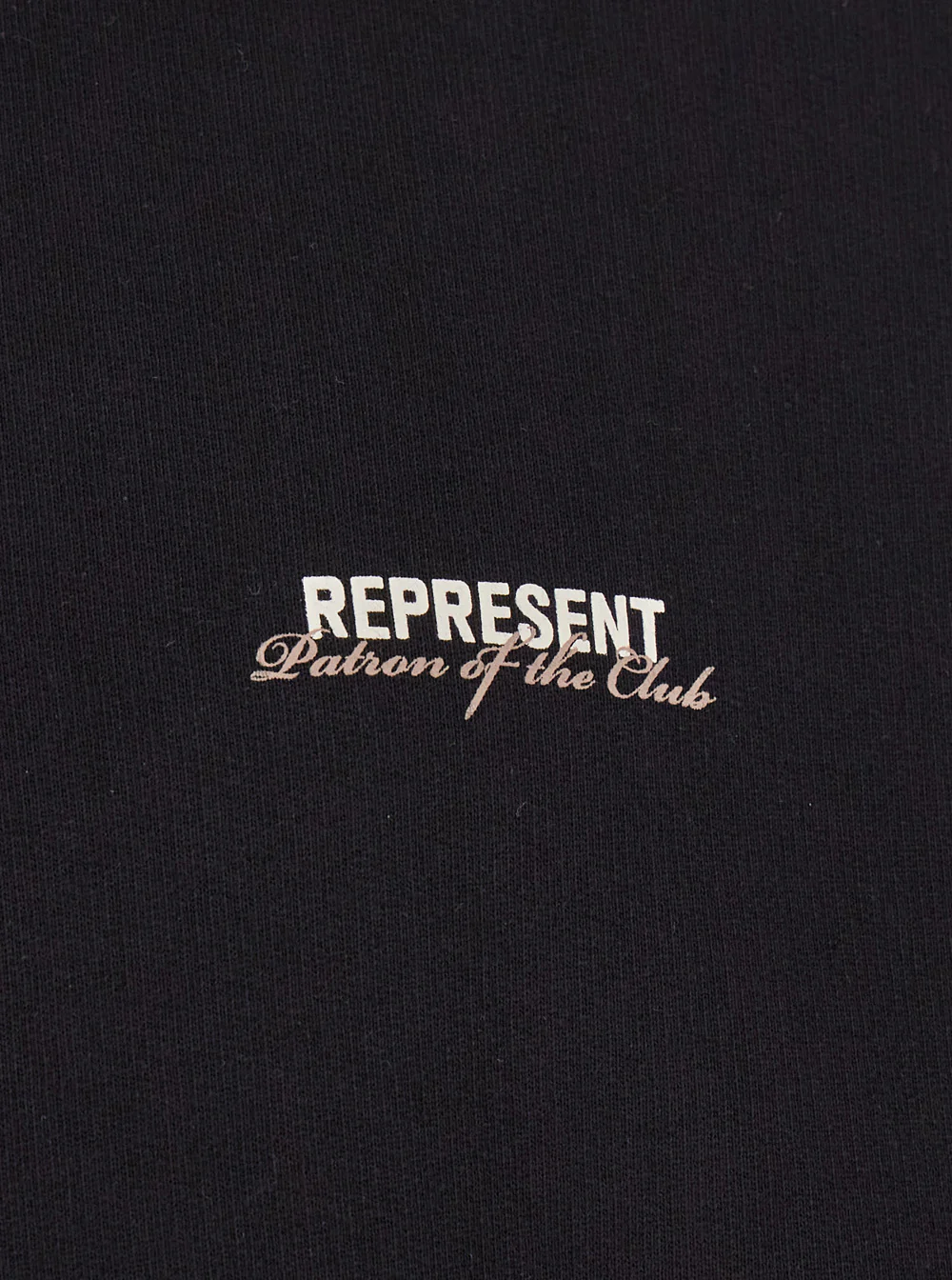 Moletom Represent com Estampa de Logotipo na Frente e Verso em Algodão Preto para Homens