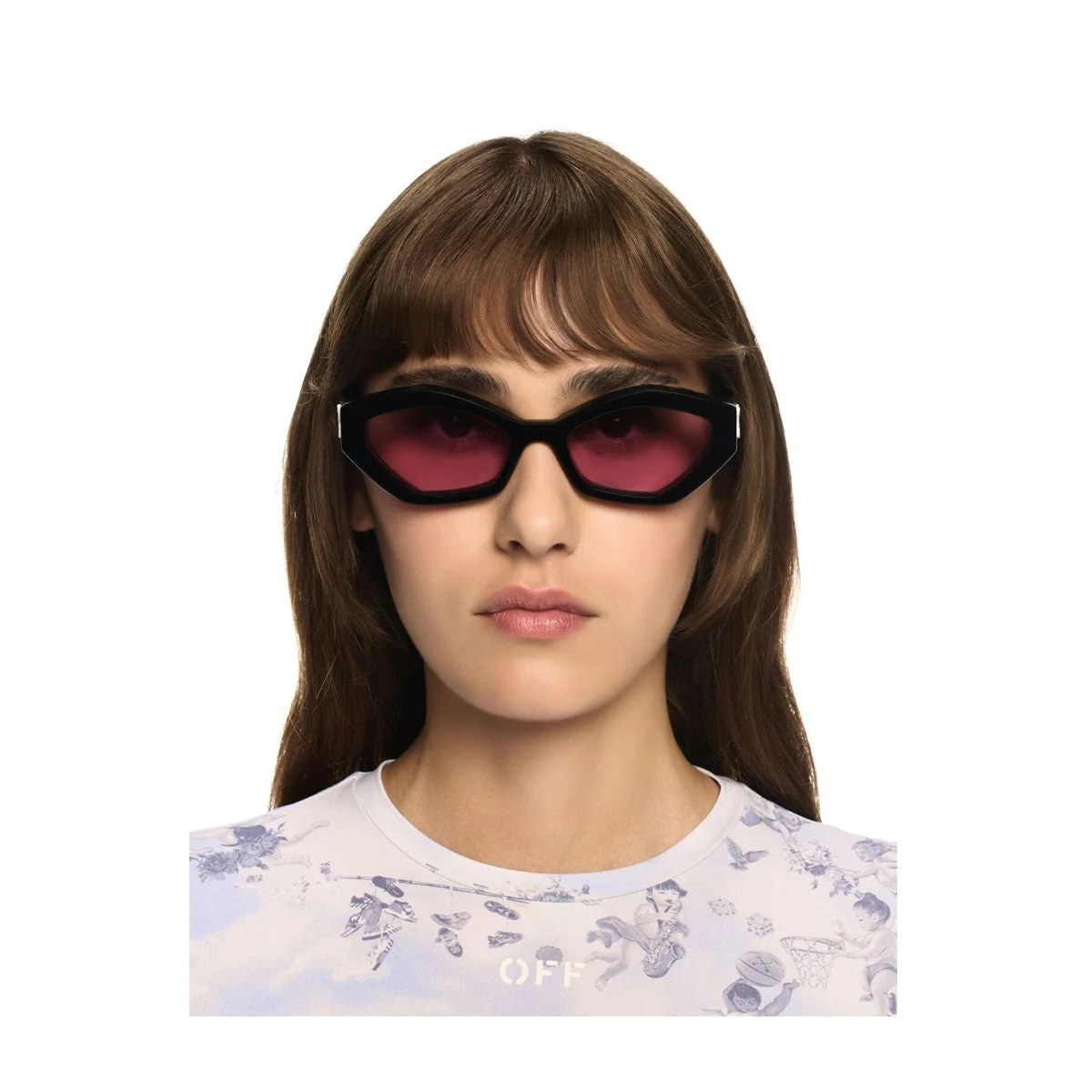 Óculos de Sol Off-White Oeri144 Hilo Preto Acetato