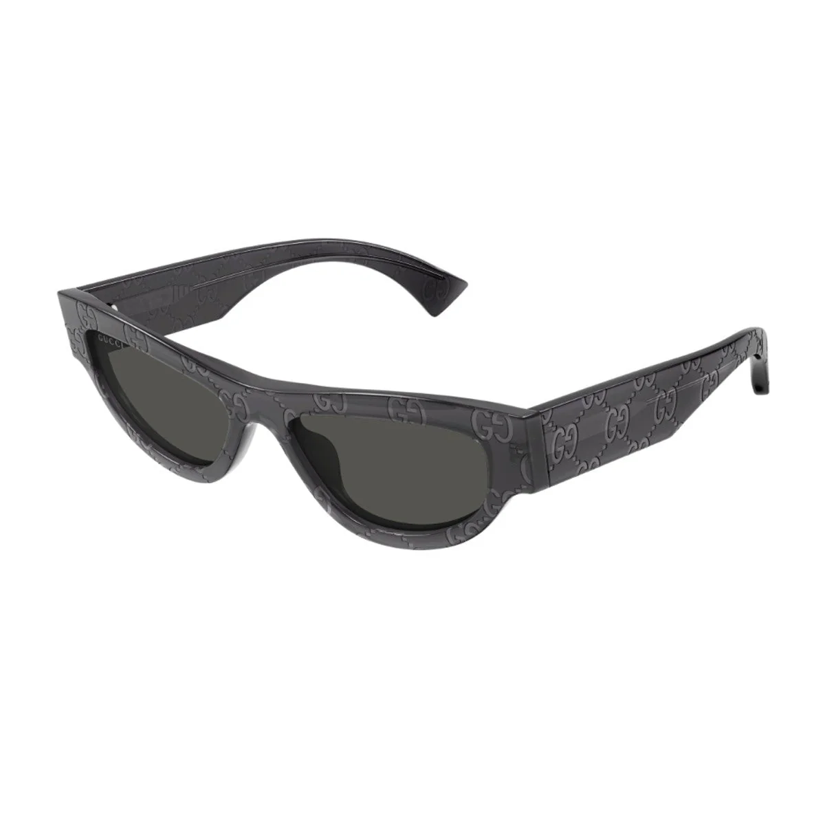 Óculos de Sol Gucci Gg1834s Linea Name Of Brand Cinza Serigrafia Acetato Reciclado