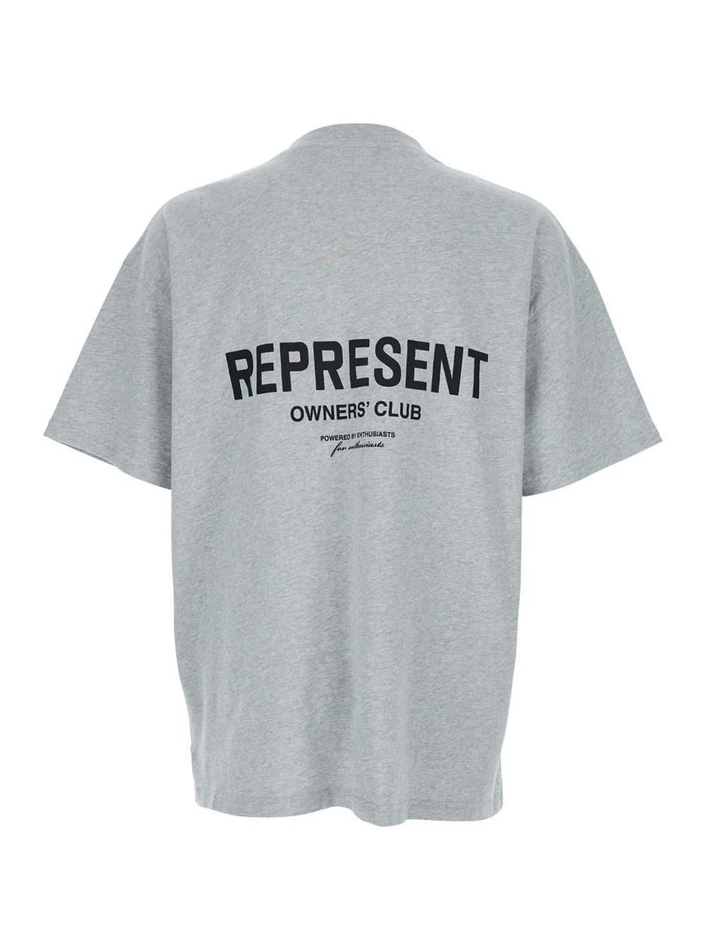 Camiseta Cinza com Logotipo na Frente e Logotipo Maxi nas Costas em Algodão para Homens Camisetas Cinza Camisetas Polo Camiseta Cinza com Logotipo na Frente e Logotipo Maxi nas Costas em Algodão para Homens Camisetas Cinza Camisetas Polo