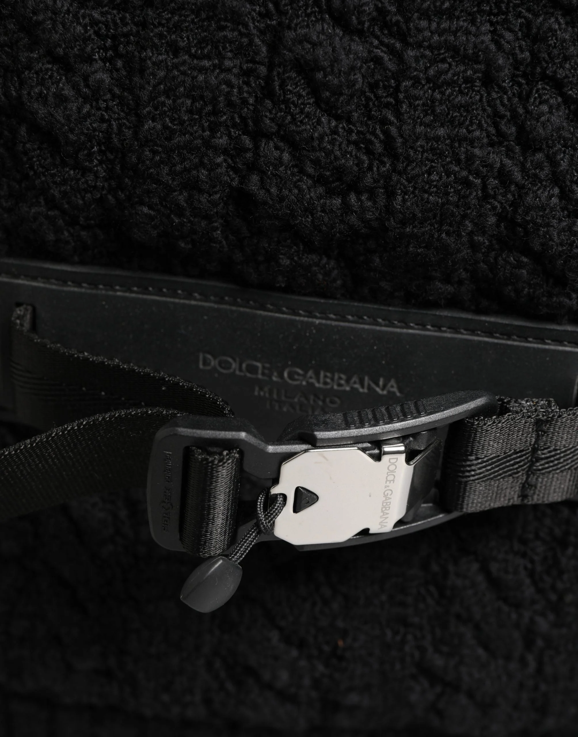 Dolce & Gabbana Mochila de Viagem em Tricô com Mistura de Lã Preto Borse Bolsa Acessório