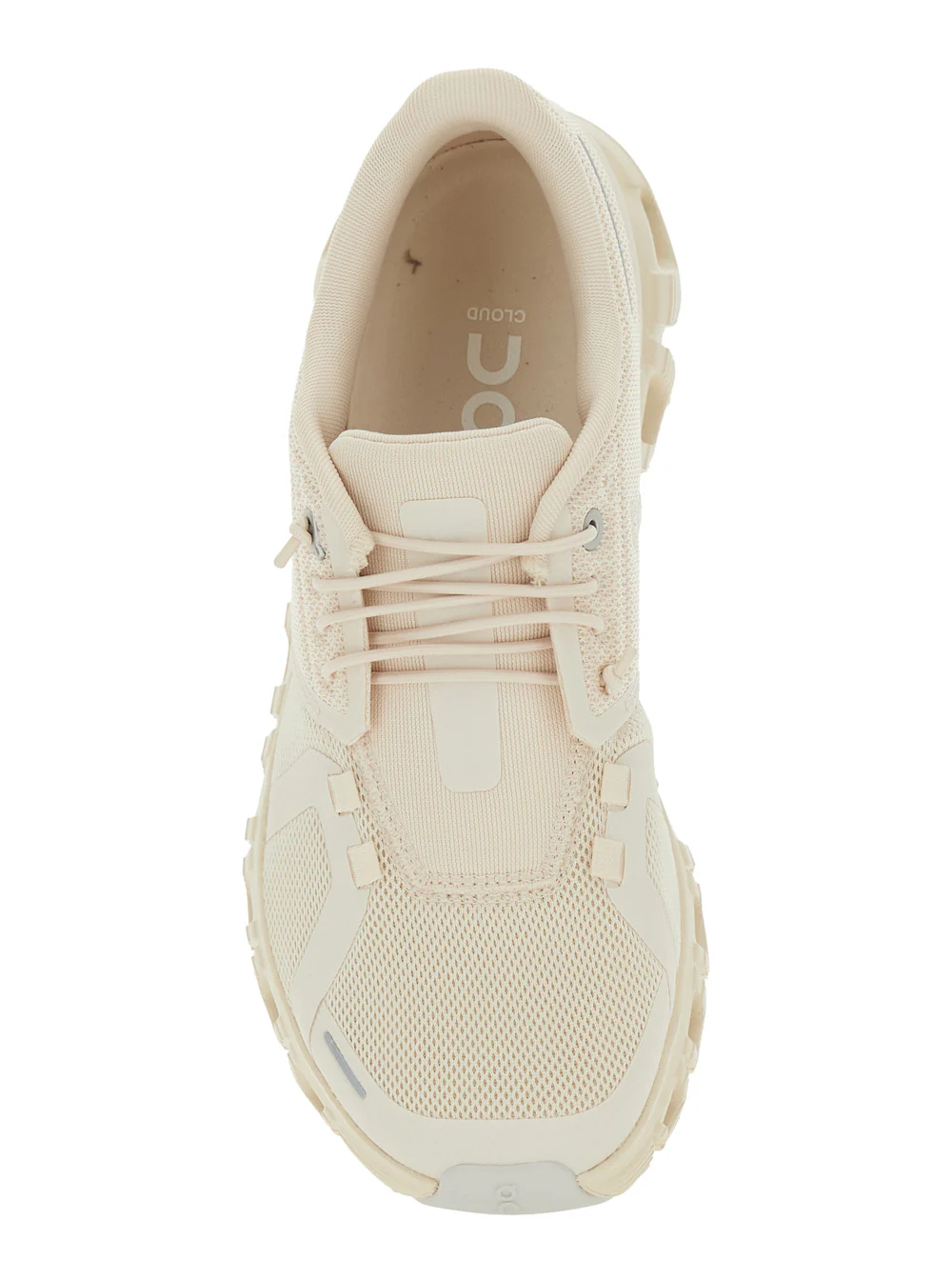 Sapatilha Cloud 6 Low Top com Inserções em Malha e Logotipo no Lado Bege Tecido Técnico para Mulheres