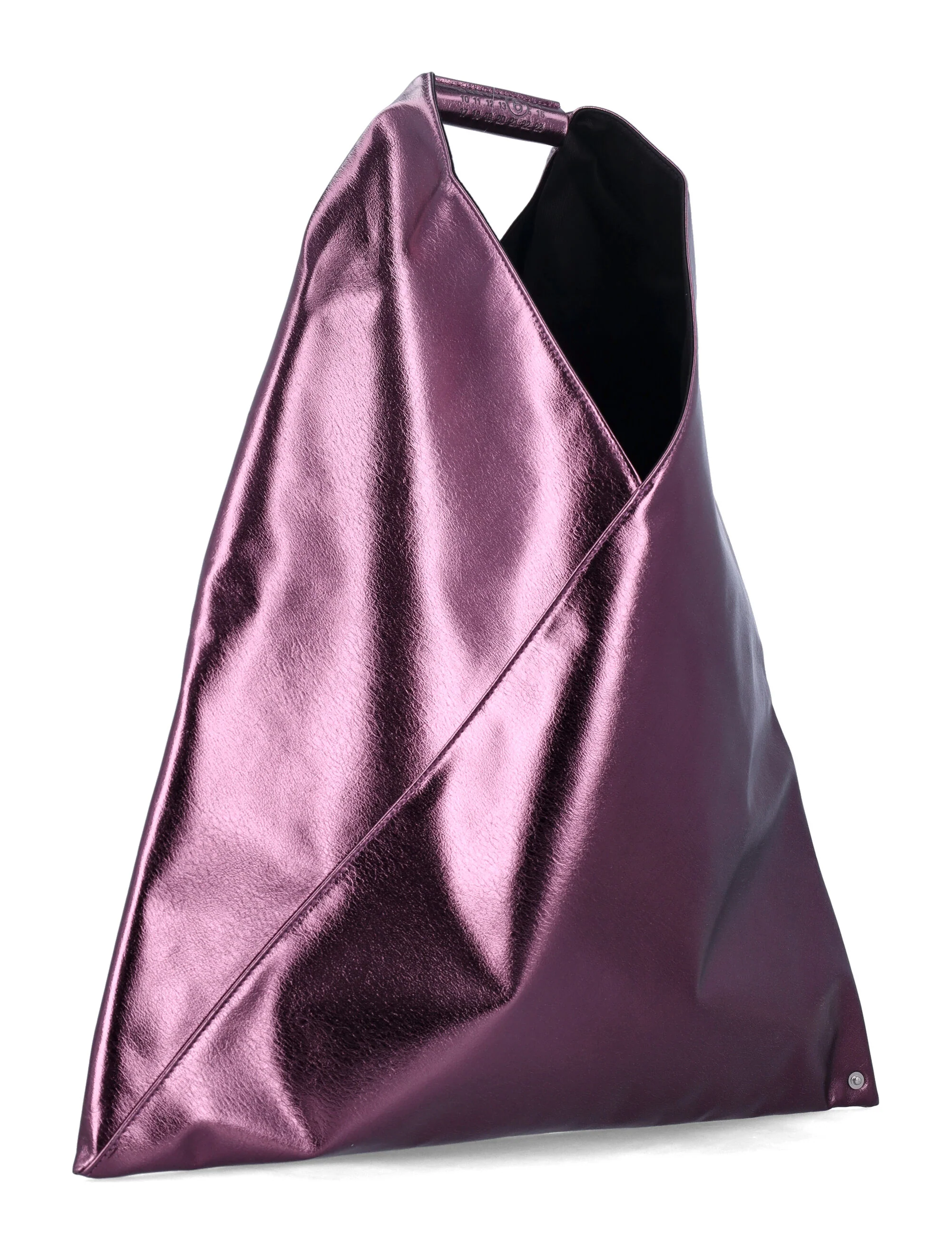 Mm6 Maison Margiela Bolsa Japonesa Metallic Bag Revestimento de Poliéster Roxa Tote