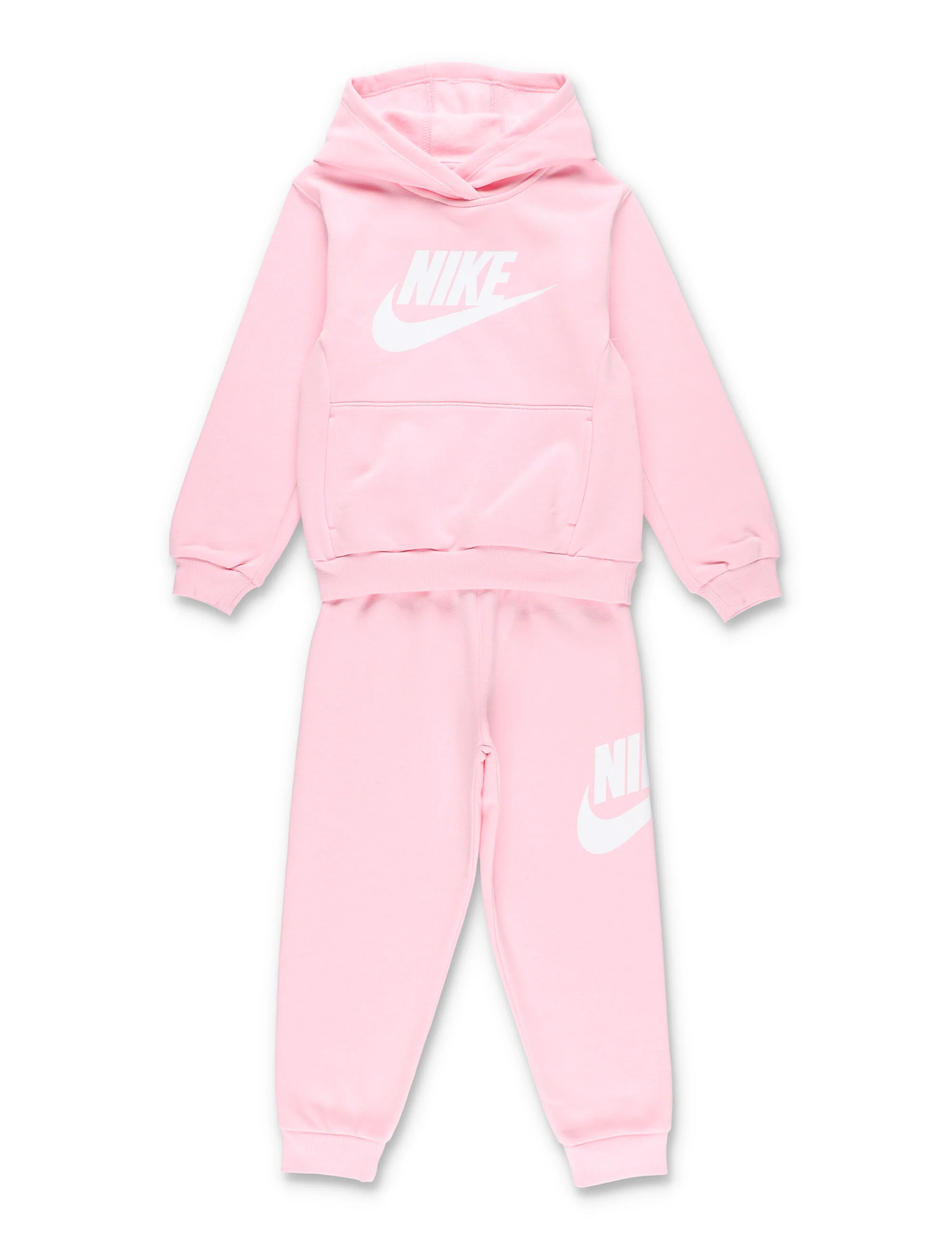 Conjunto de Roupas de Ginástica Nike Fleece Rosa para Crianças de Algodão