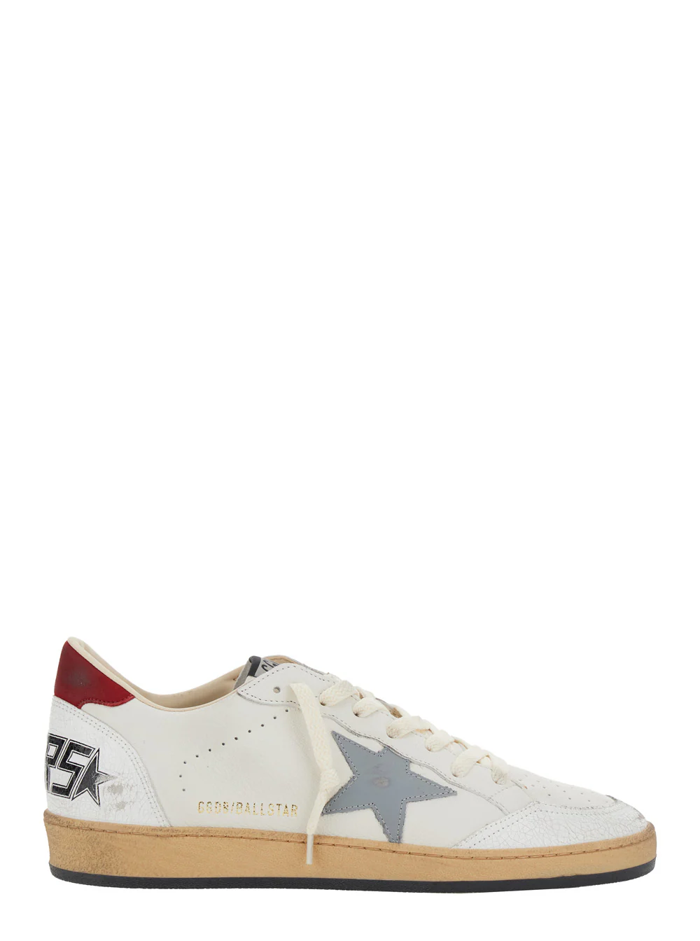 Sapatilhas Baixas White Golden Goose Ball Star para Homens em Couro e Camurça