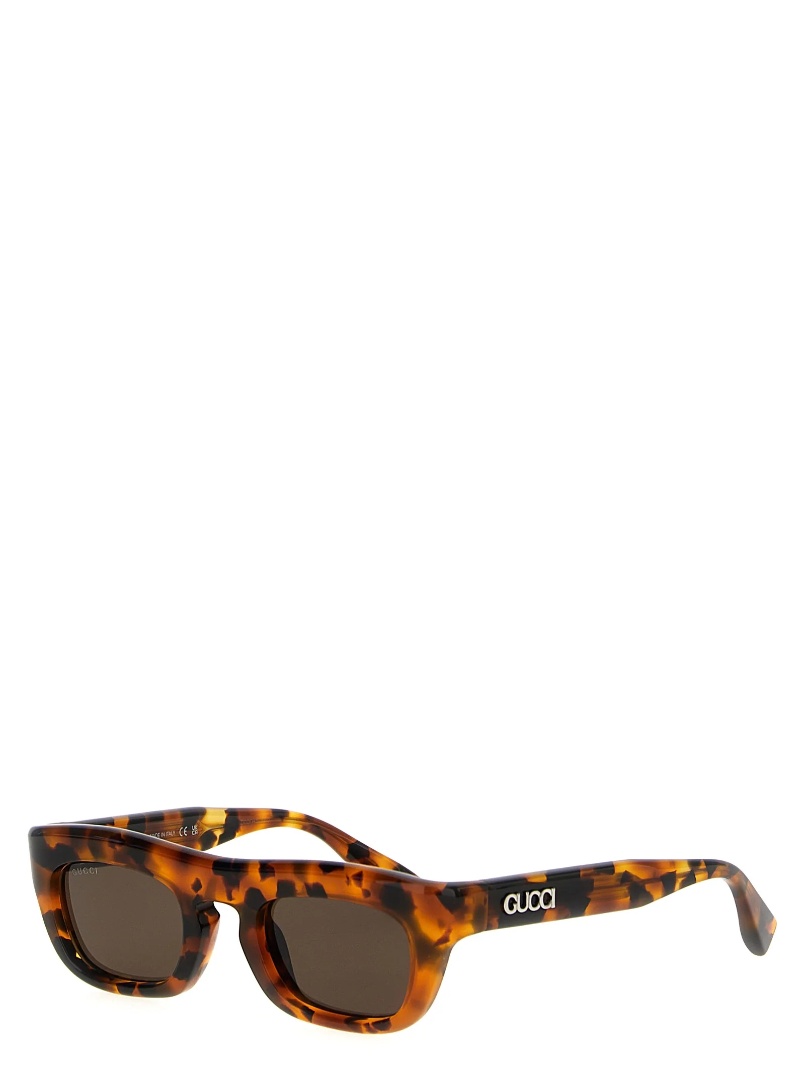 Óculos de Sol de Acelato Marrom Gucci