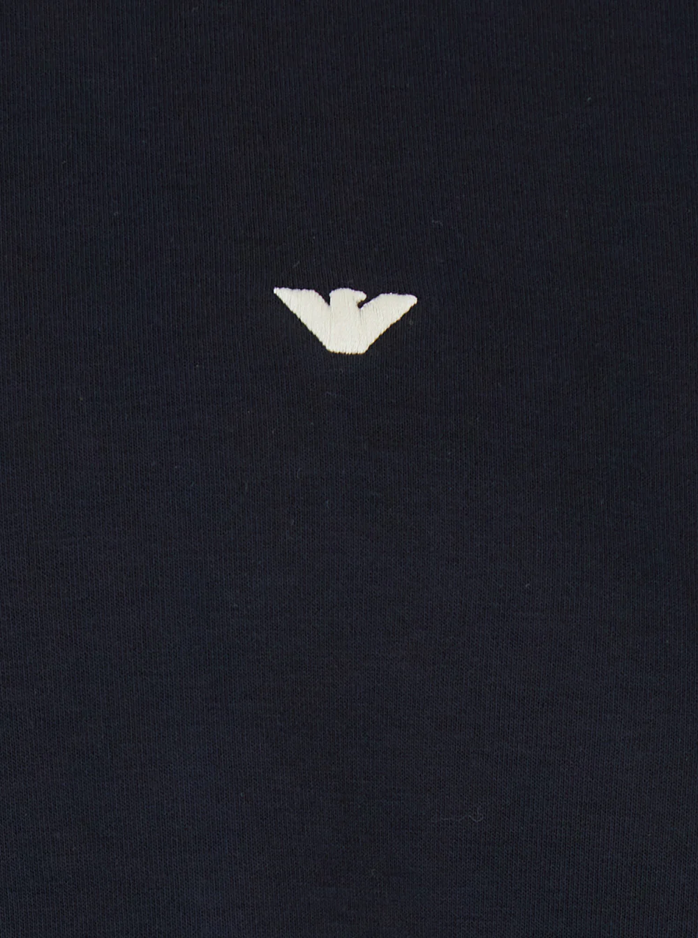Camisola de Malha com Gola Redonda Emporio Armani com Bordado de Logotipo na Frente em Mistura de Algodão Azul para Homens Azul Poliéster Elastano Camisolas