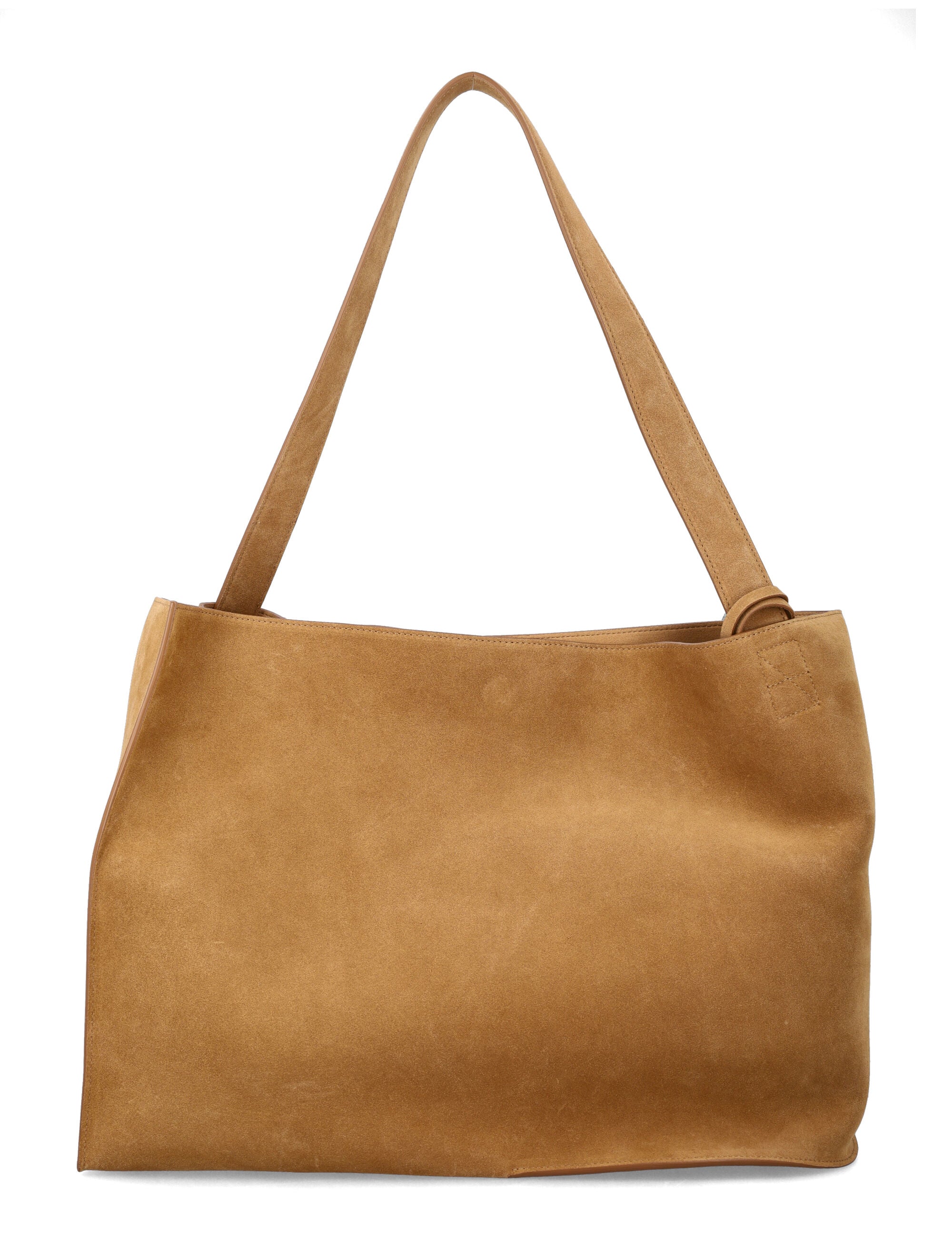 Bolsa Tote de Couro de Novilho Suede Studio Nicholson Sand