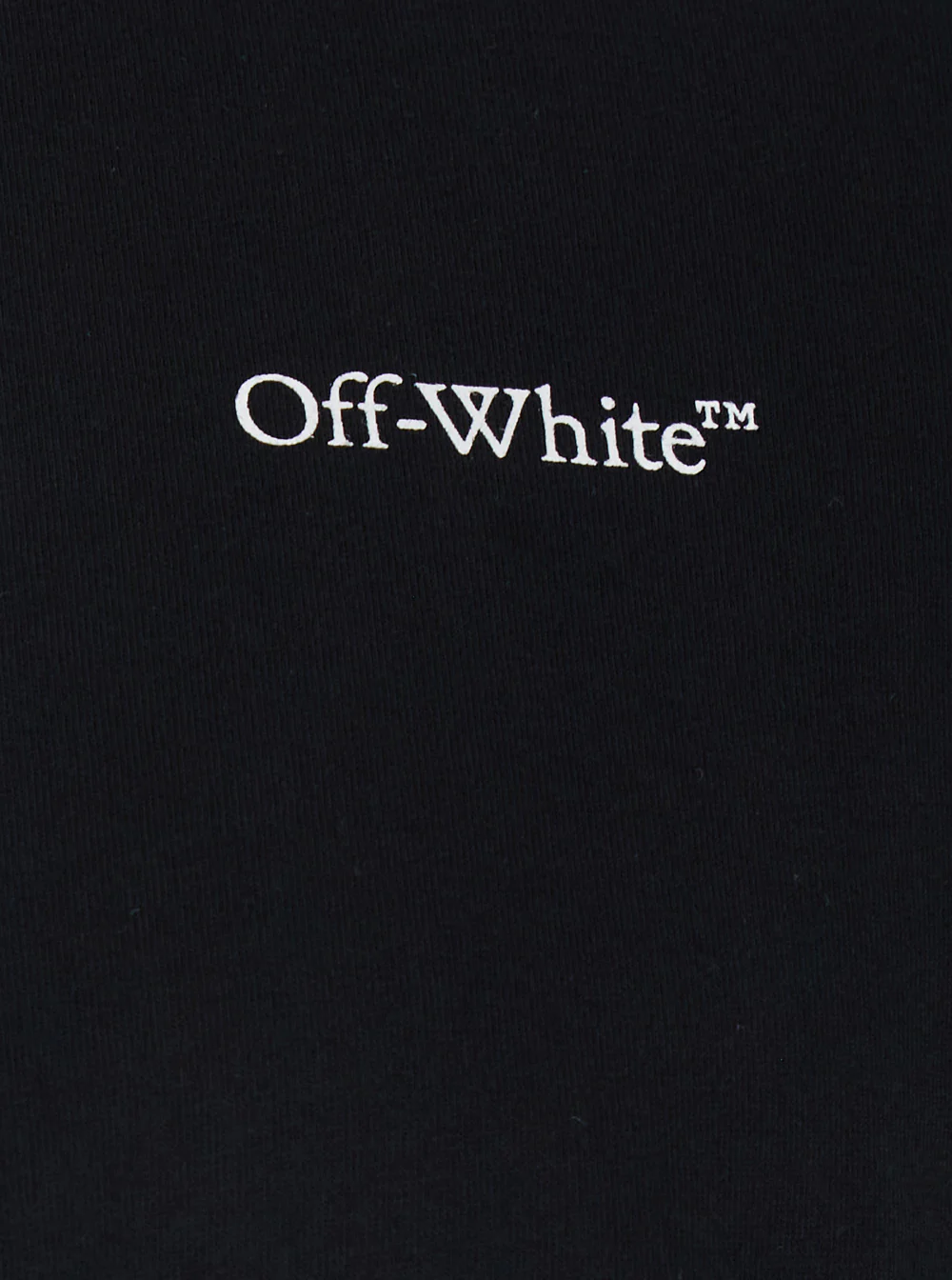 Camiseta OFF-WHITE Preto com Logotipo na Frente e Nas Costas em Algodão para Homens Camisetas Polos