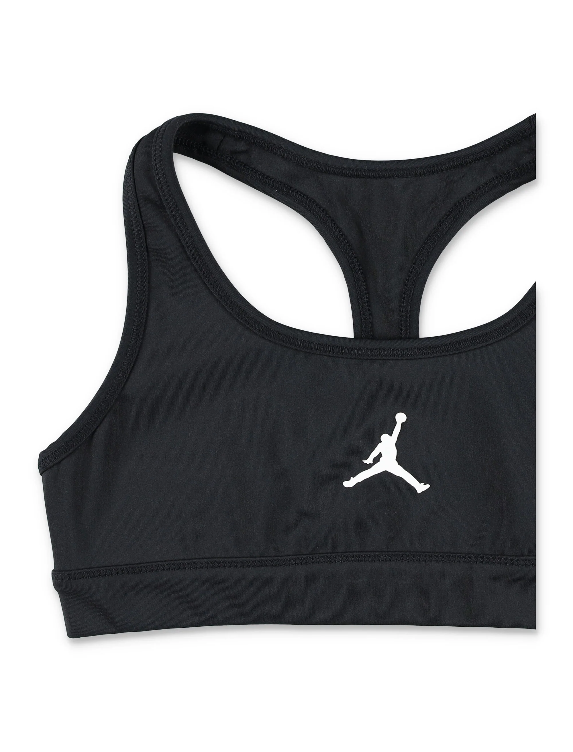 Top Sustentáculo Esportivo Nike Jordan para Criança Preto Poliéster