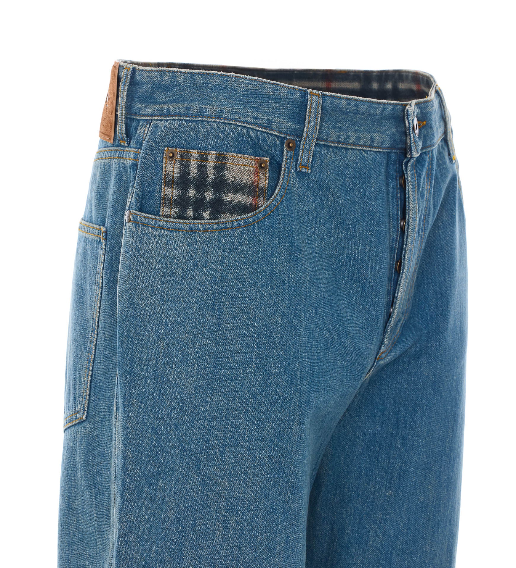 Bermudas Burberry Jeans de Denim de Algodão