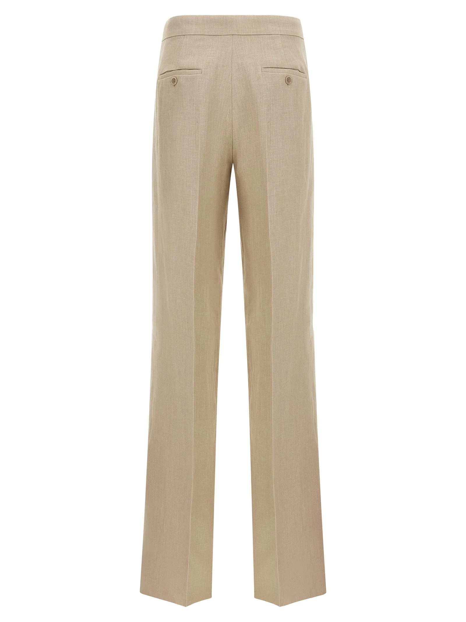 Calças Max Mara MxsAngus Bege Linho