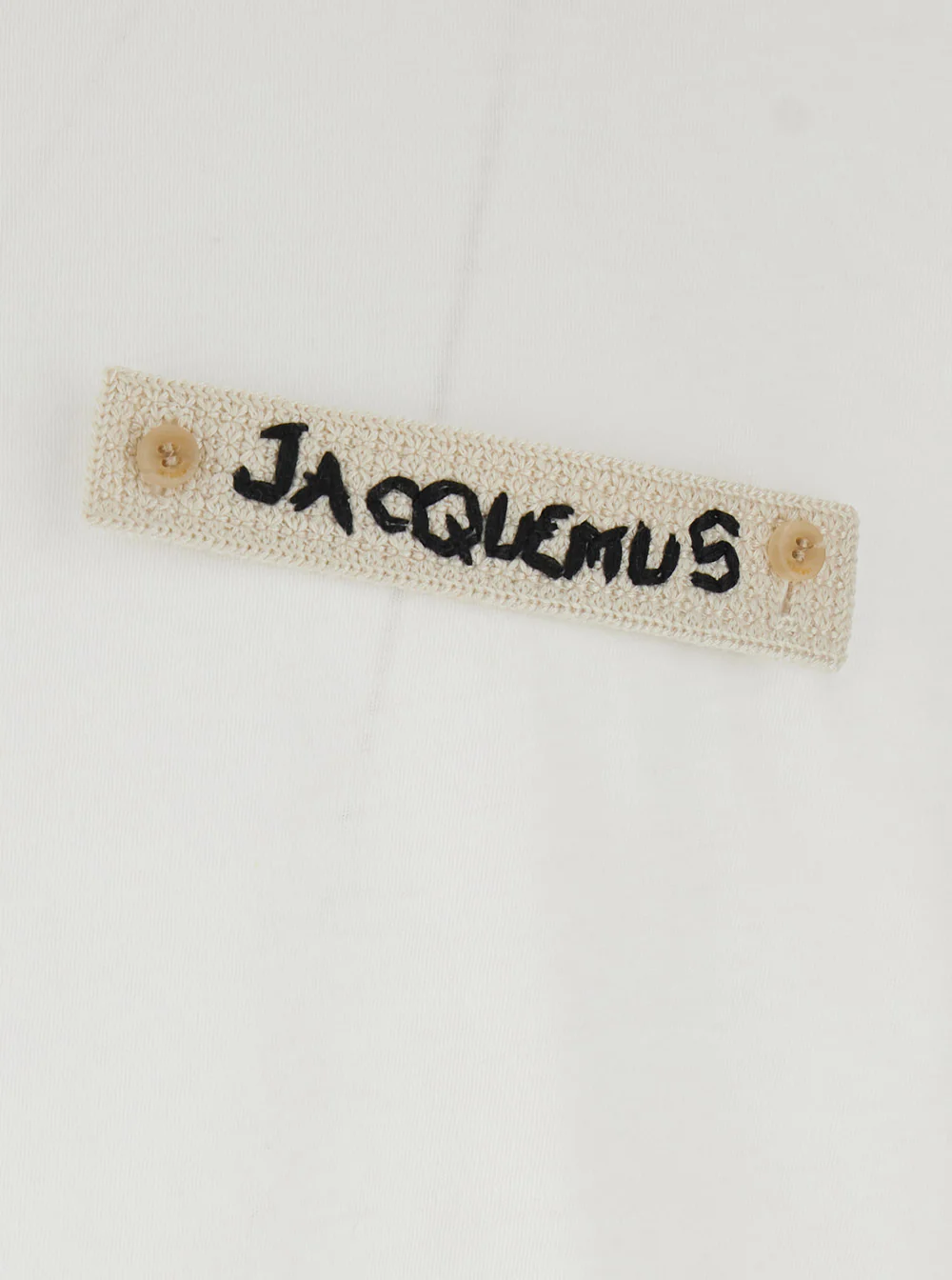 Camiseta Branca Jacquemus com Detalhes Mínimos de Algodão para Mulheres Camisetas e Camisolas Polo