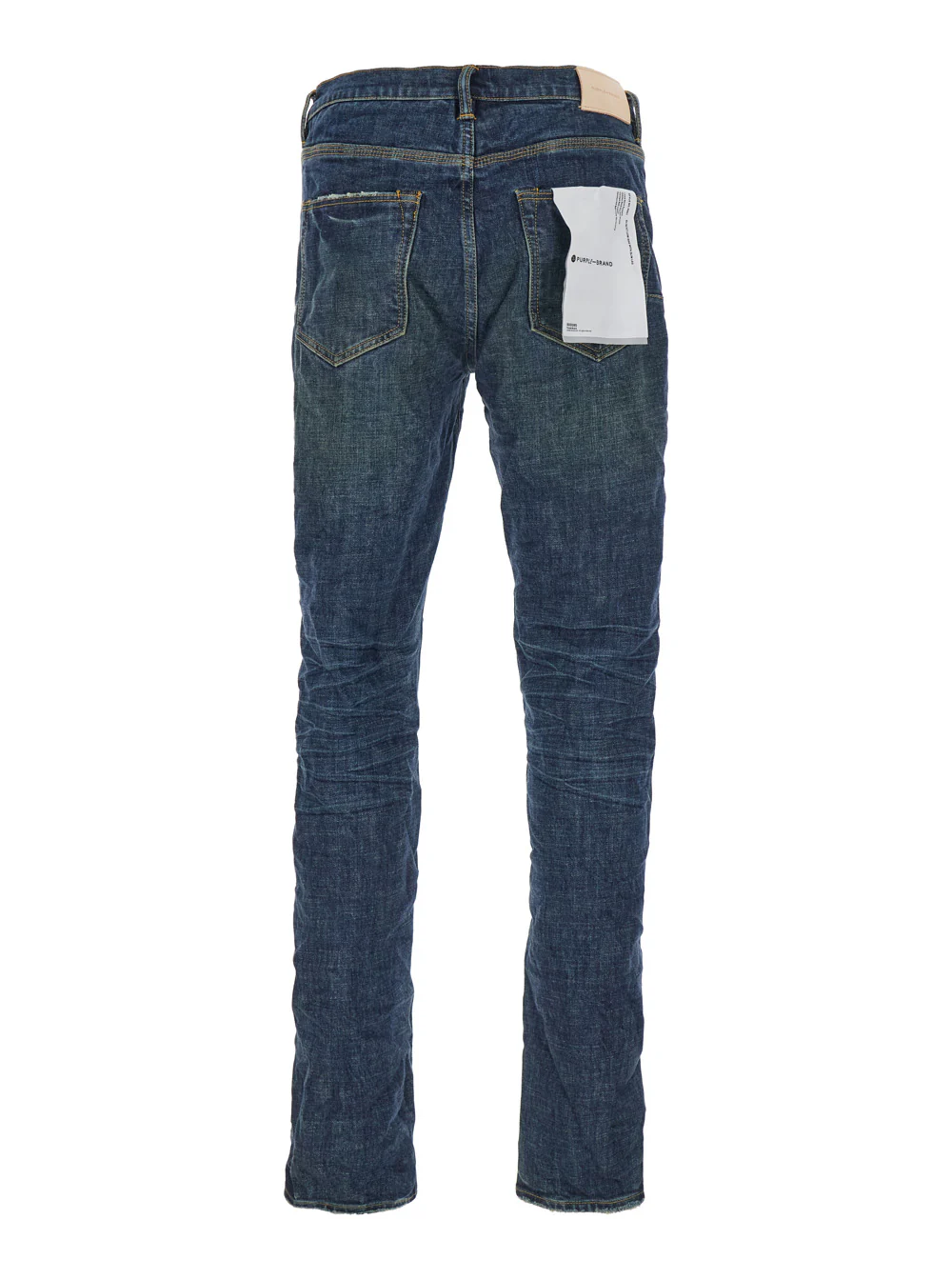 Calças Jeans Azuis da Marca Roxa com Cintura Baixa e Efeito Pedra Lavada em Algodão Denim Man Blu Lycra