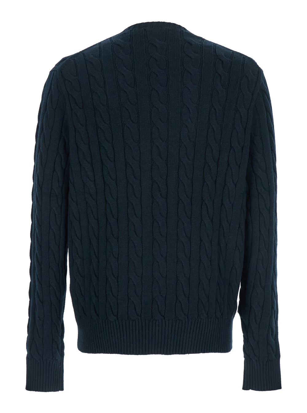 Polo Ralph Lauren Pulôver com Gola Redonda e Bordado de Pônei na Frente e Intreccio em Azul para Homens Azul Jersey de Algodão Polo Ralph Lauren Pulôver com Gola Redonda e Bordado de Pônei na Frente e Intreccio em Azul para Homens Azul Jersey de Algodão