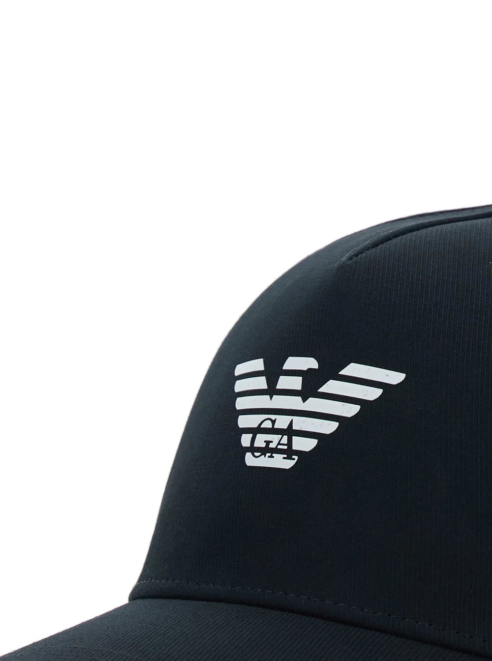 Boné de Beisebol Preto Emporio Armani com Logotipo na Frente em Algodão para Homens Chapéus e Luvas