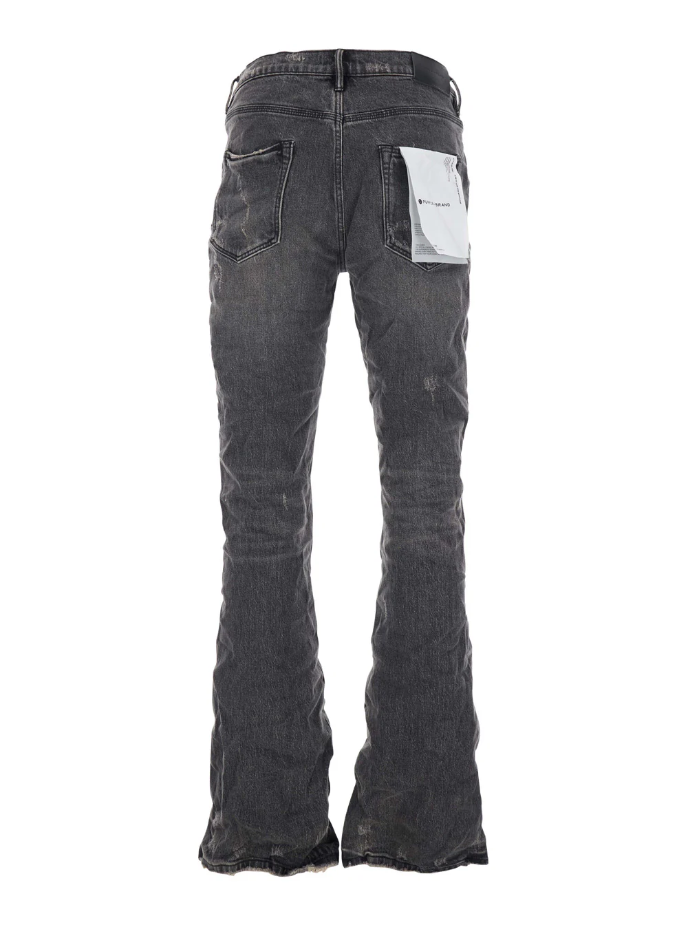 Calças Rasgadas da Marca Roxa com Efeito Amassado em Jeans Preto para Homem Cinza Algodão Elastano