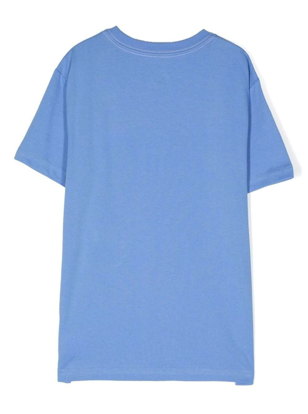 Camiseta Infantil Polo Ralph Lauren Light Blue com Estampa de Urso de Pelúcia, Camisetas de Menino e Camisetas Polo