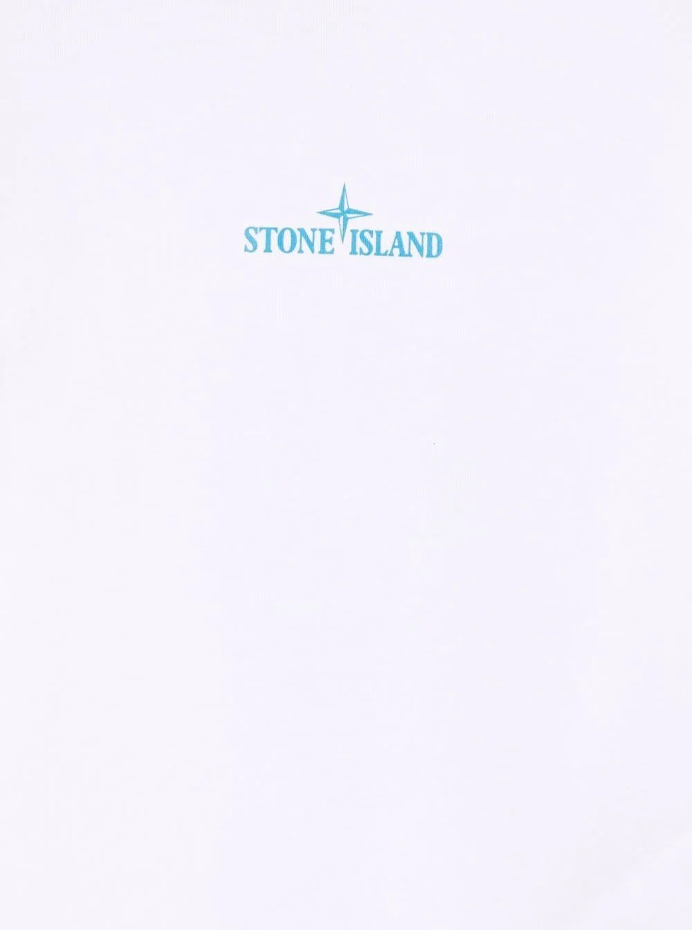 Camiseta de Algodão Branca para Meninos Stone Island com Estampa de Logotipo Camisetas e Camisolas