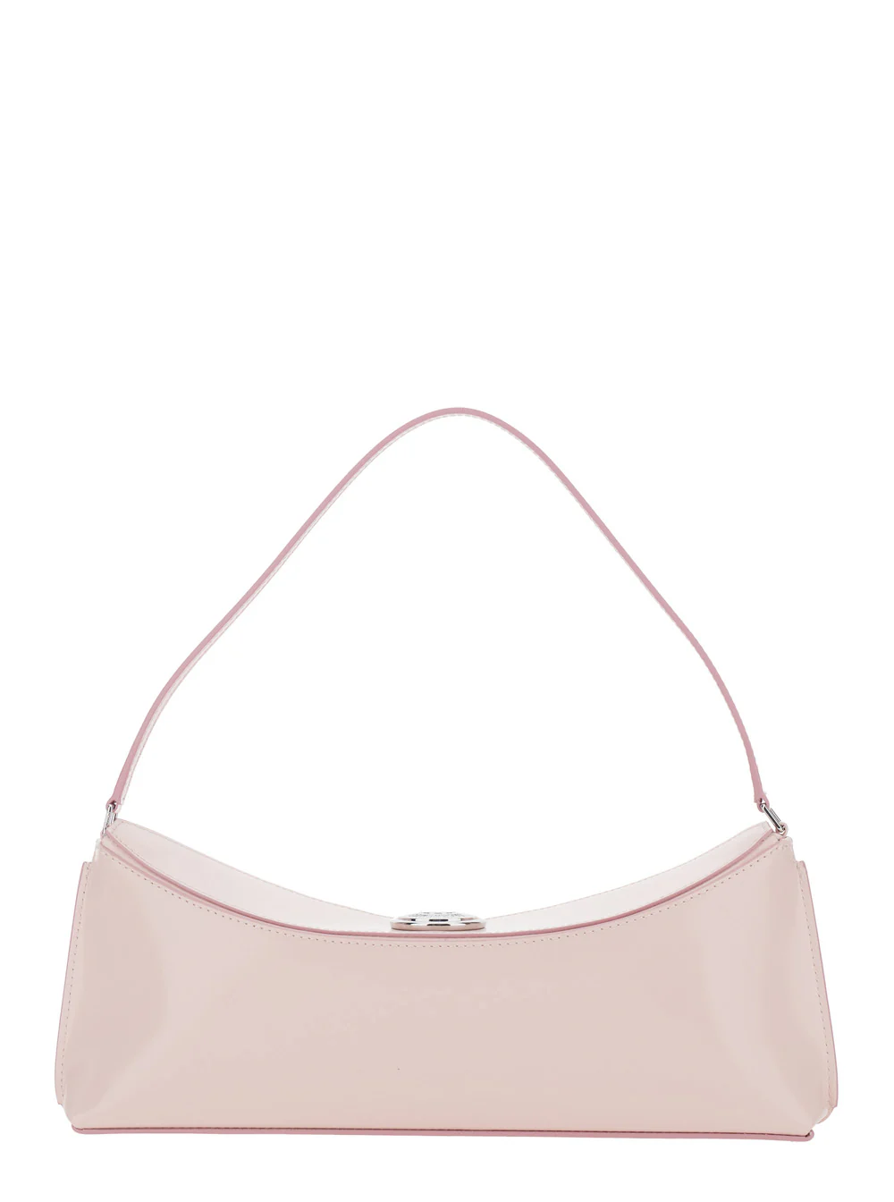 Jacquemus Le Calisso Bolsa de Ombro Rosa com Botão de Pressão Gravado em Couro Mulher Calf